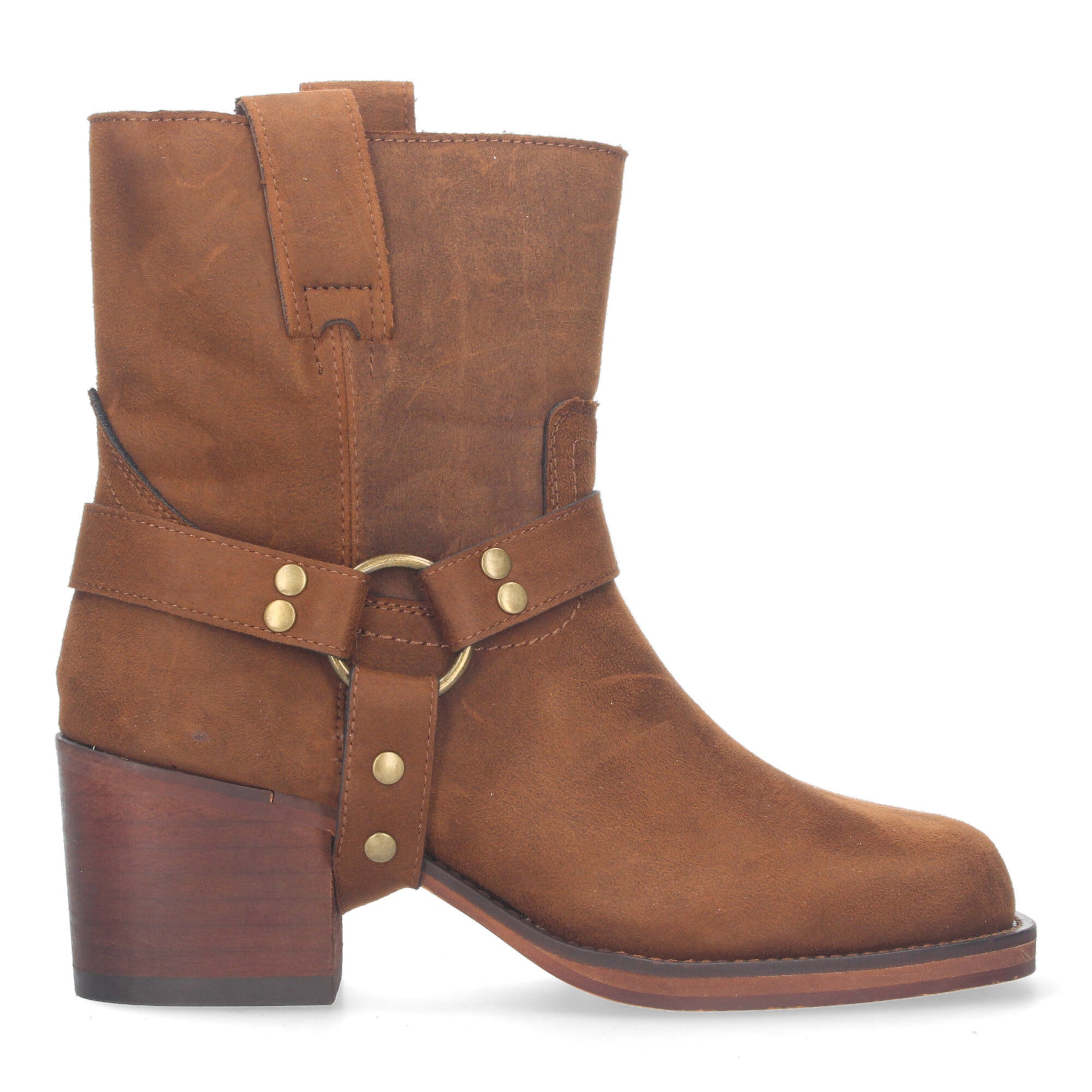 Botin Aterciopelado De Tacon Para Mujer