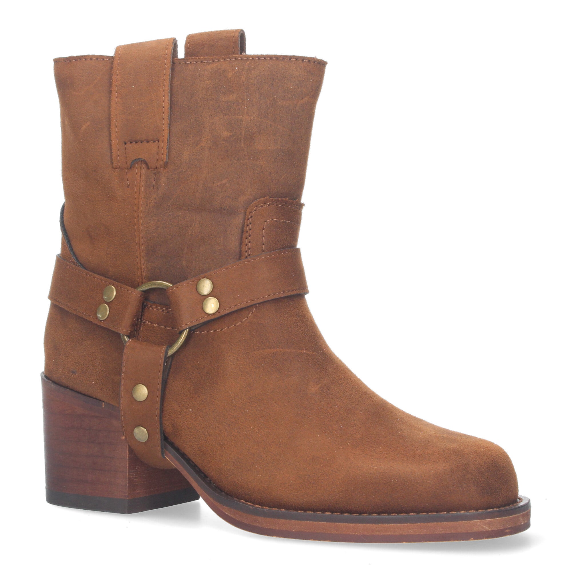 Botin Aterciopelado De Tacon Para Mujer