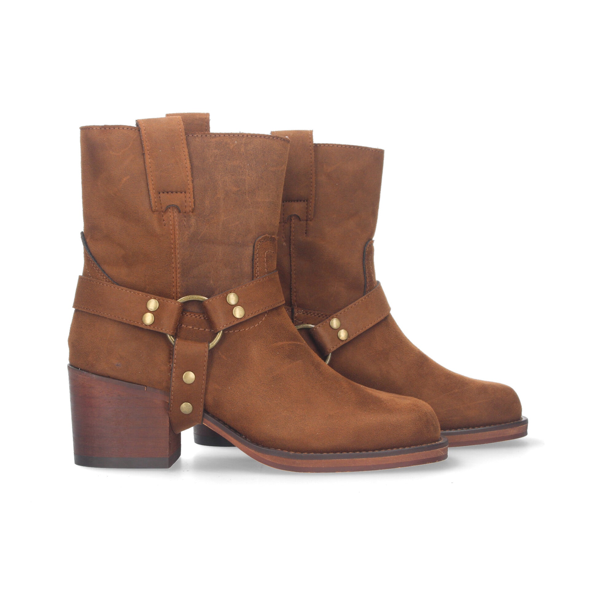 Botin Aterciopelado De Tacon Para Mujer