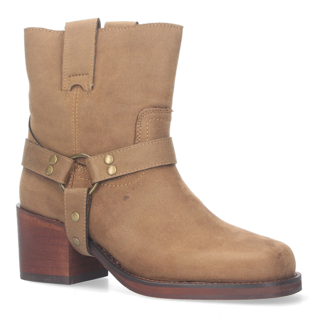 Botin Aterciopelado De Tacon Para Mujer