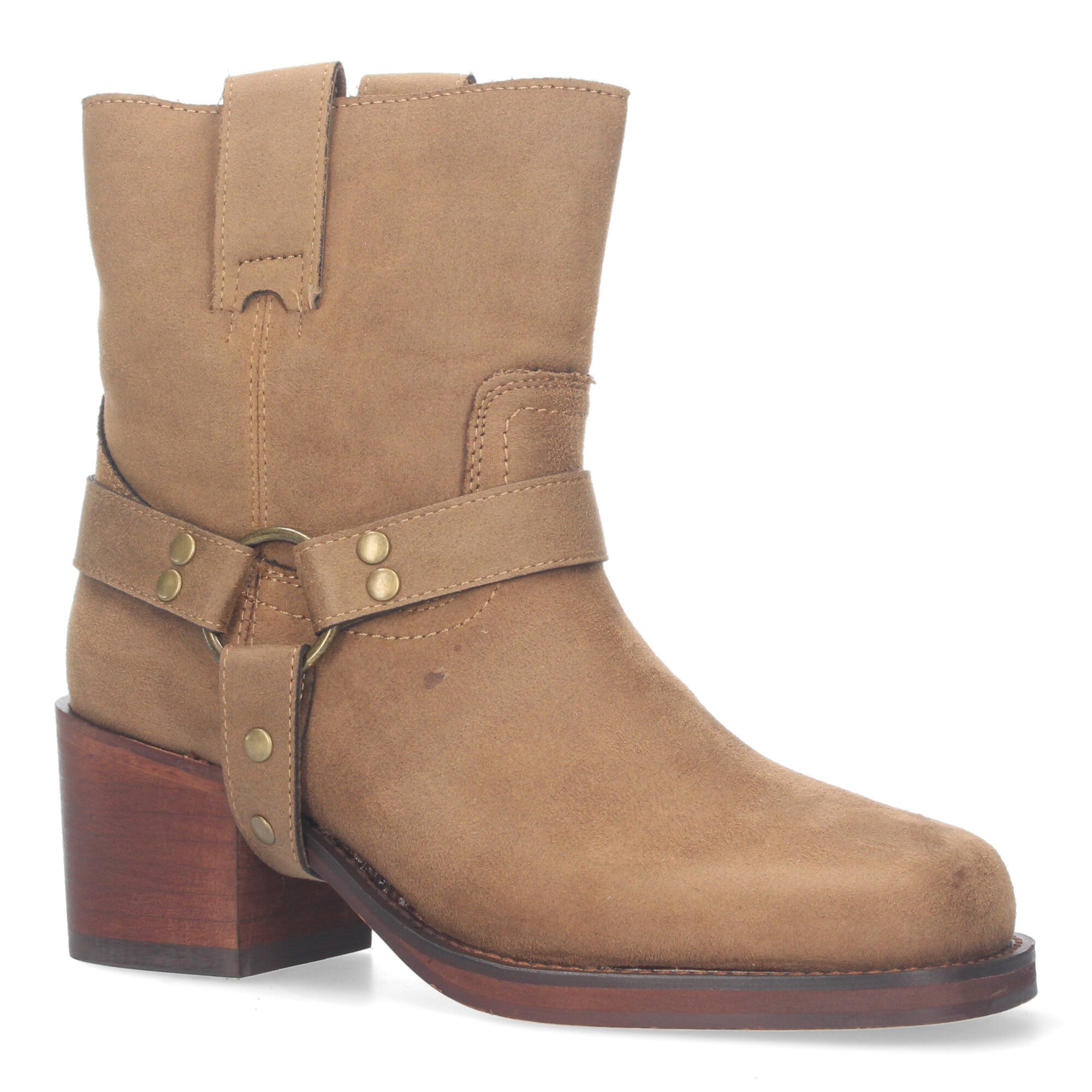 Botin Aterciopelado De Tacon Para Mujer