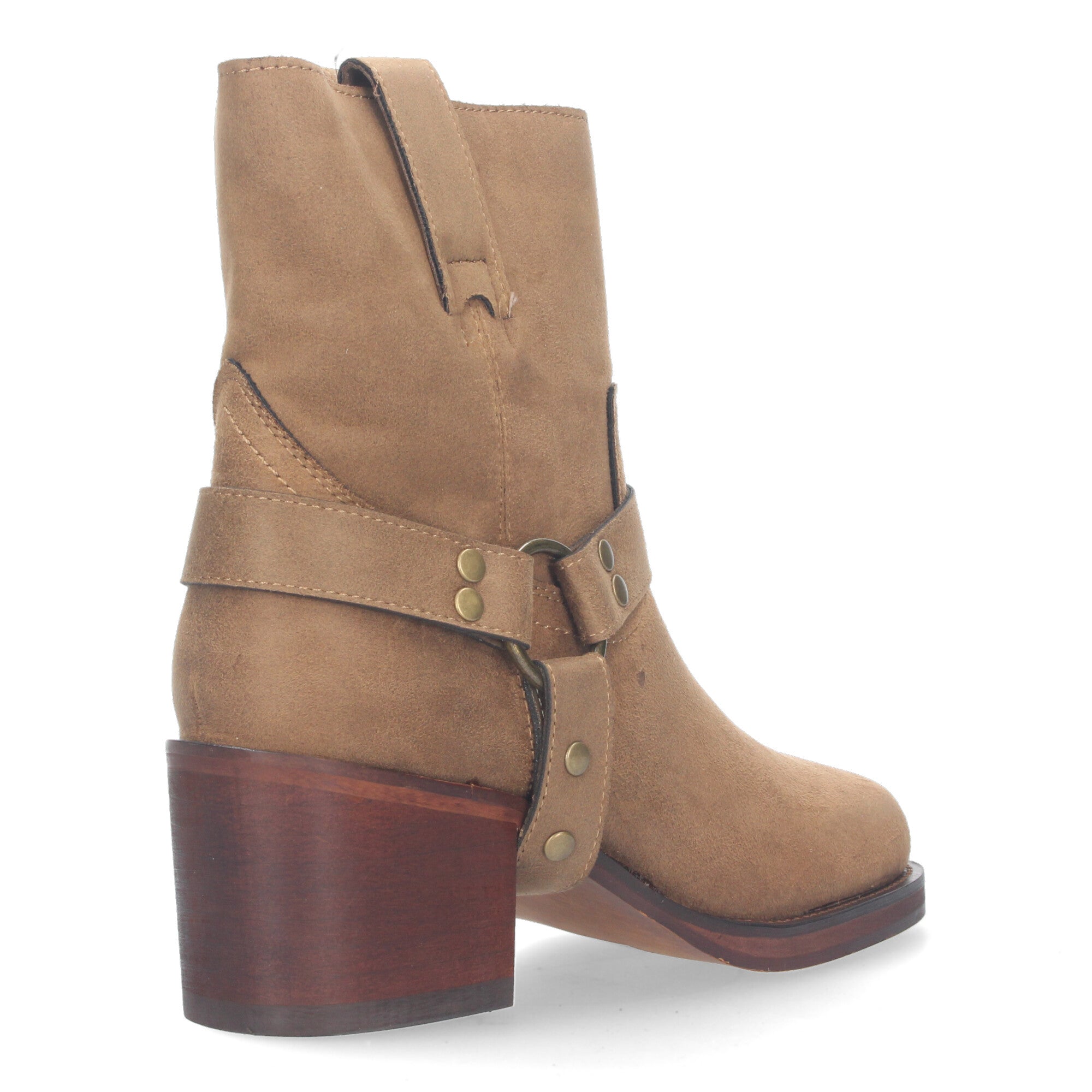 Botin Aterciopelado De Tacon Para Mujer
