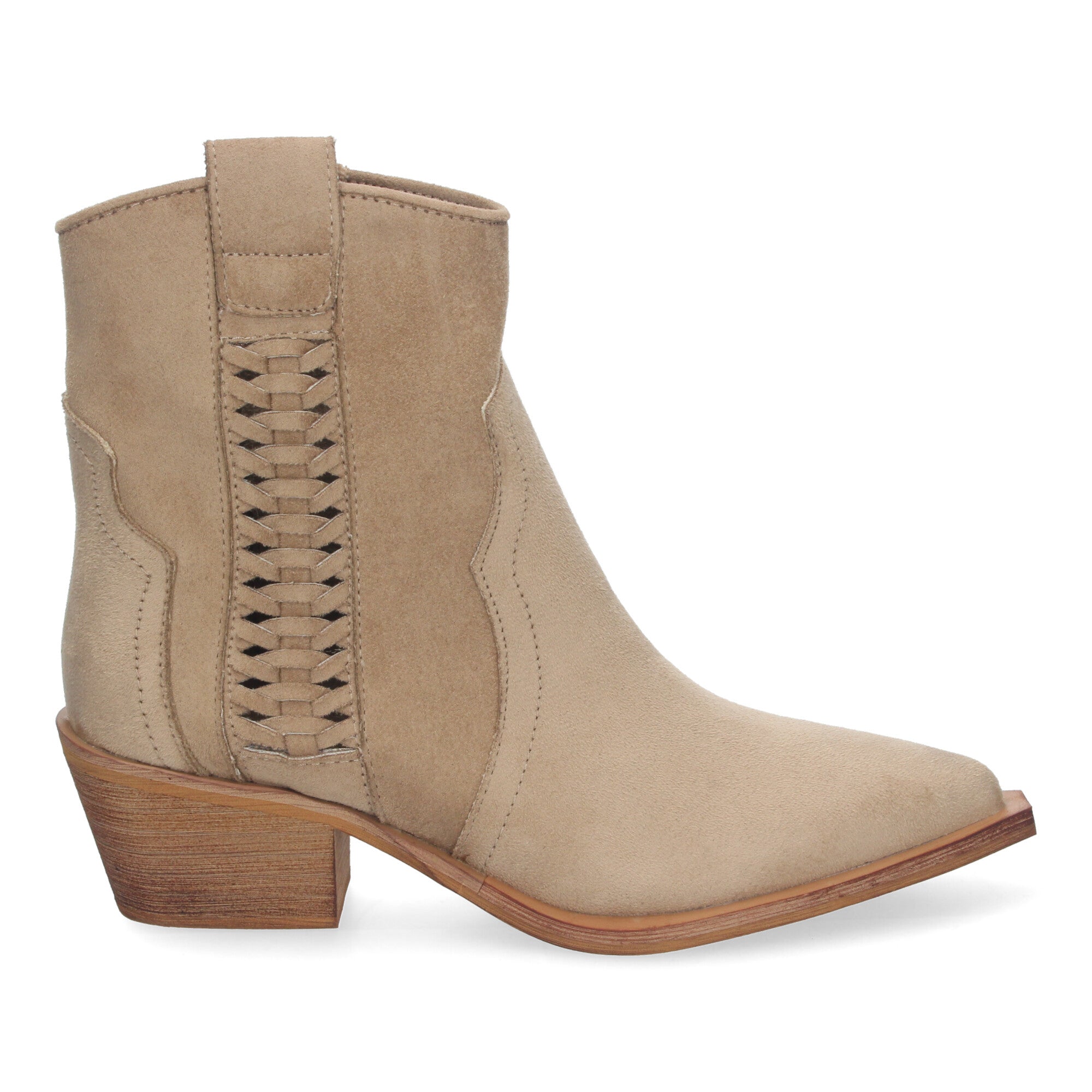 Botines Elegantes de Mujer con Tacón Detalles Trenzado