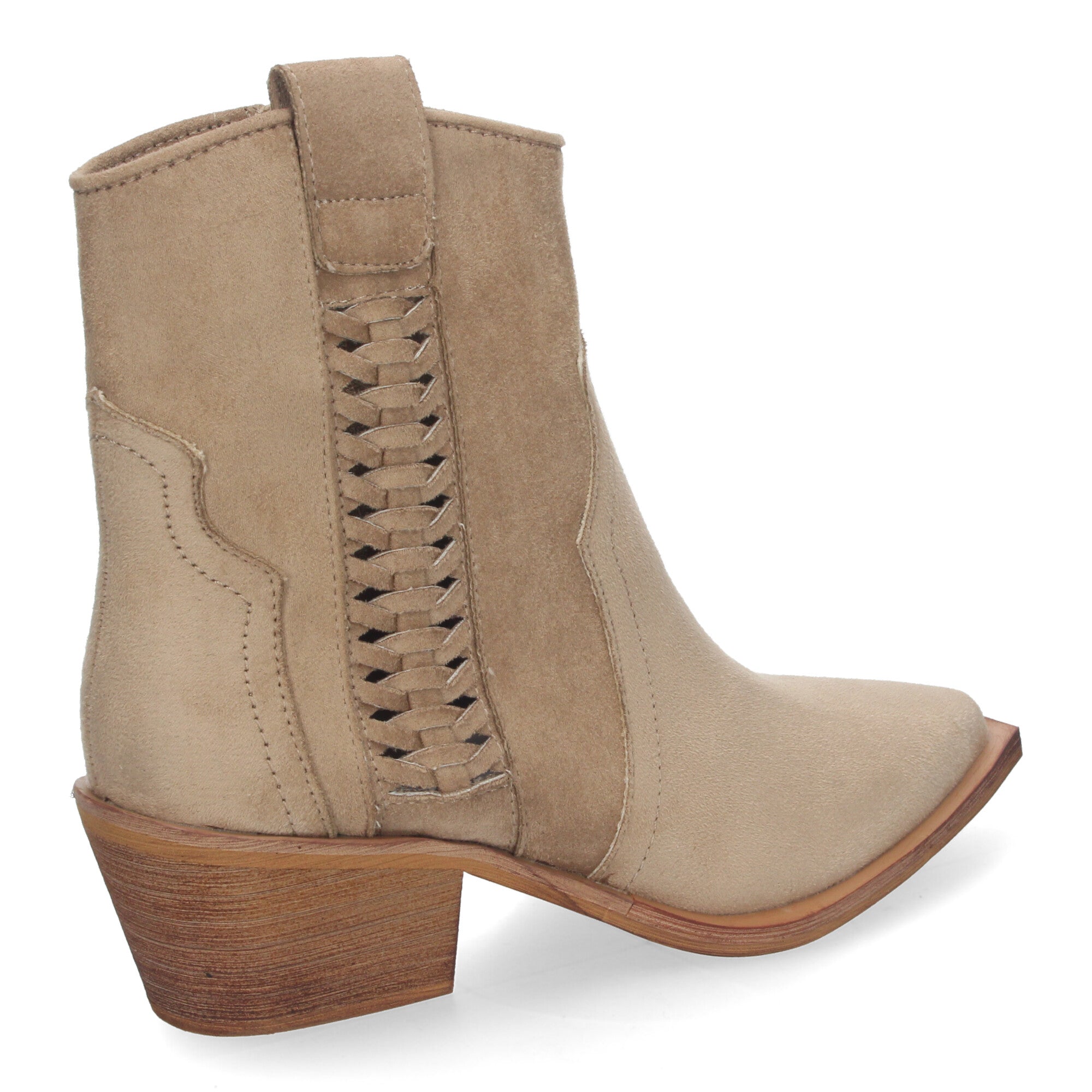 Botines Elegantes de Mujer con Tacón Detalles Trenzado