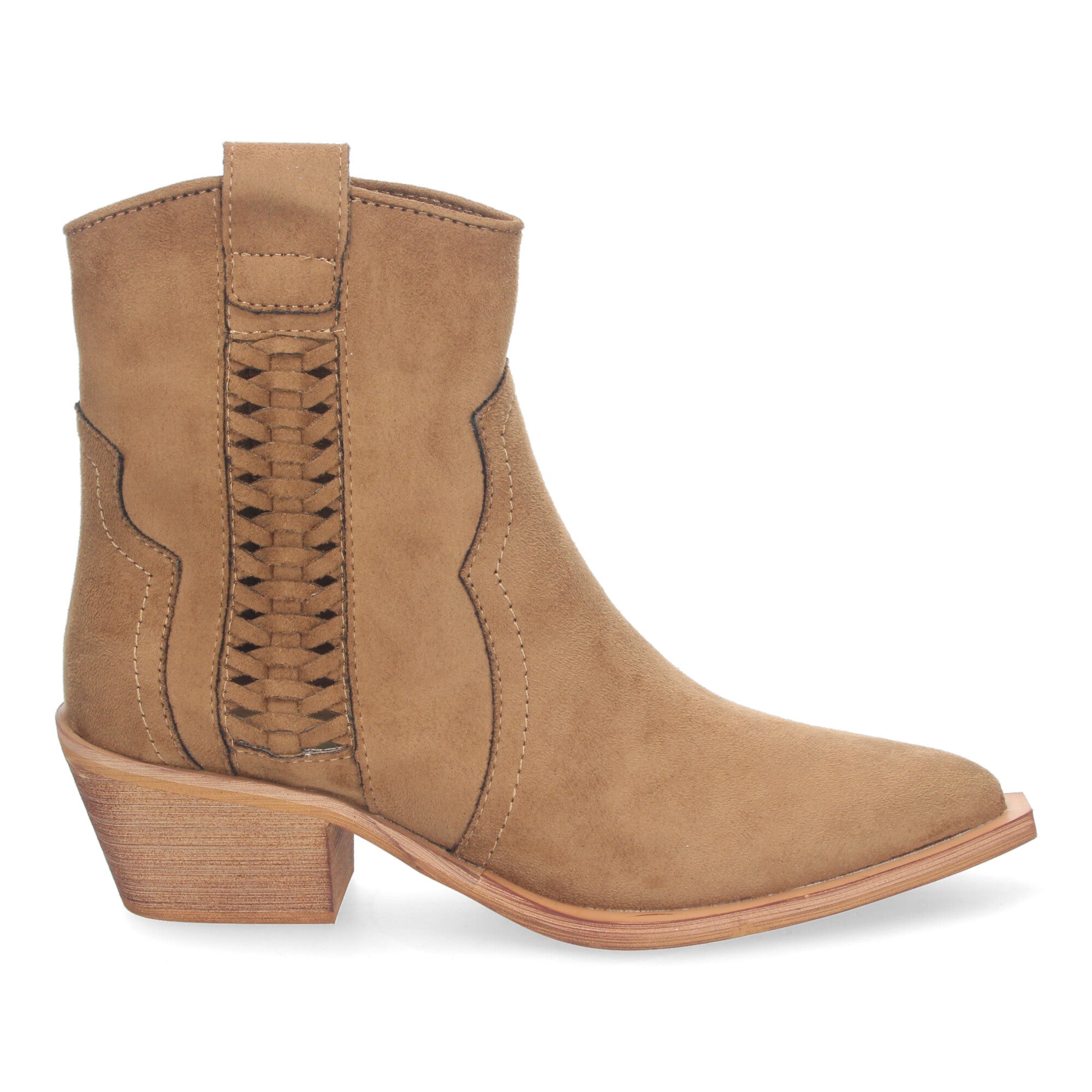 Botines Elegantes de Mujer con Tacón Detalles Trenzado