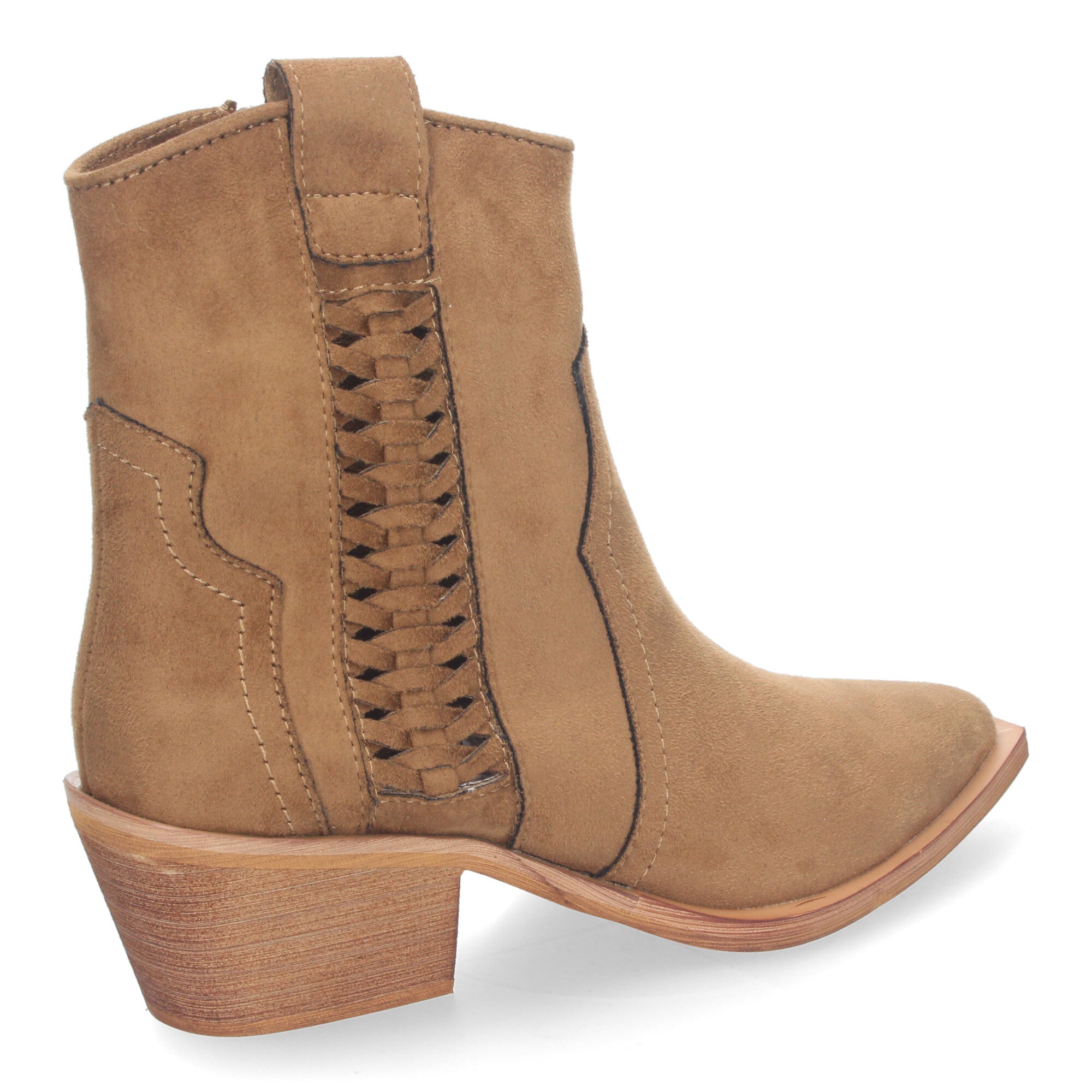 Botines Elegantes de Mujer con Tacón Detalles Trenzado