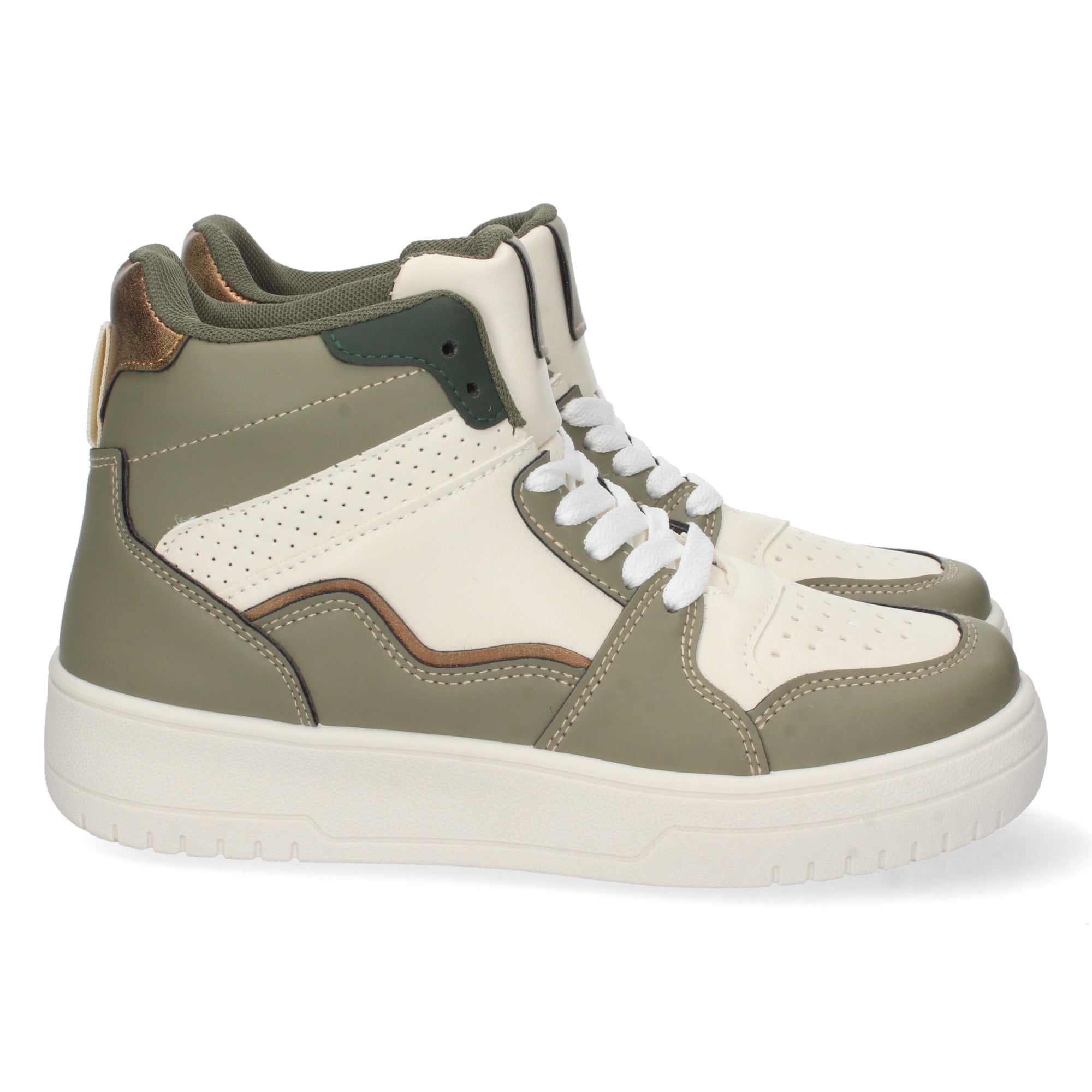 Zapatilla Abotinada  Gris Casual para Mujer
