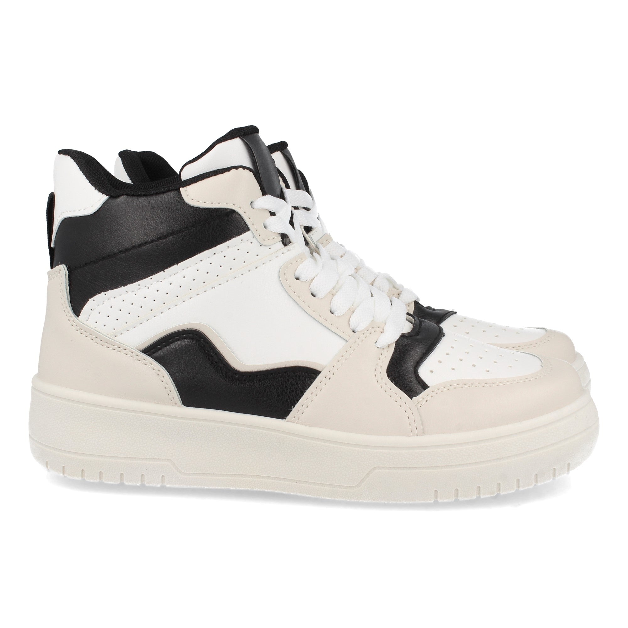 Zapatilla Abotinada  Negra Casual para Mujer