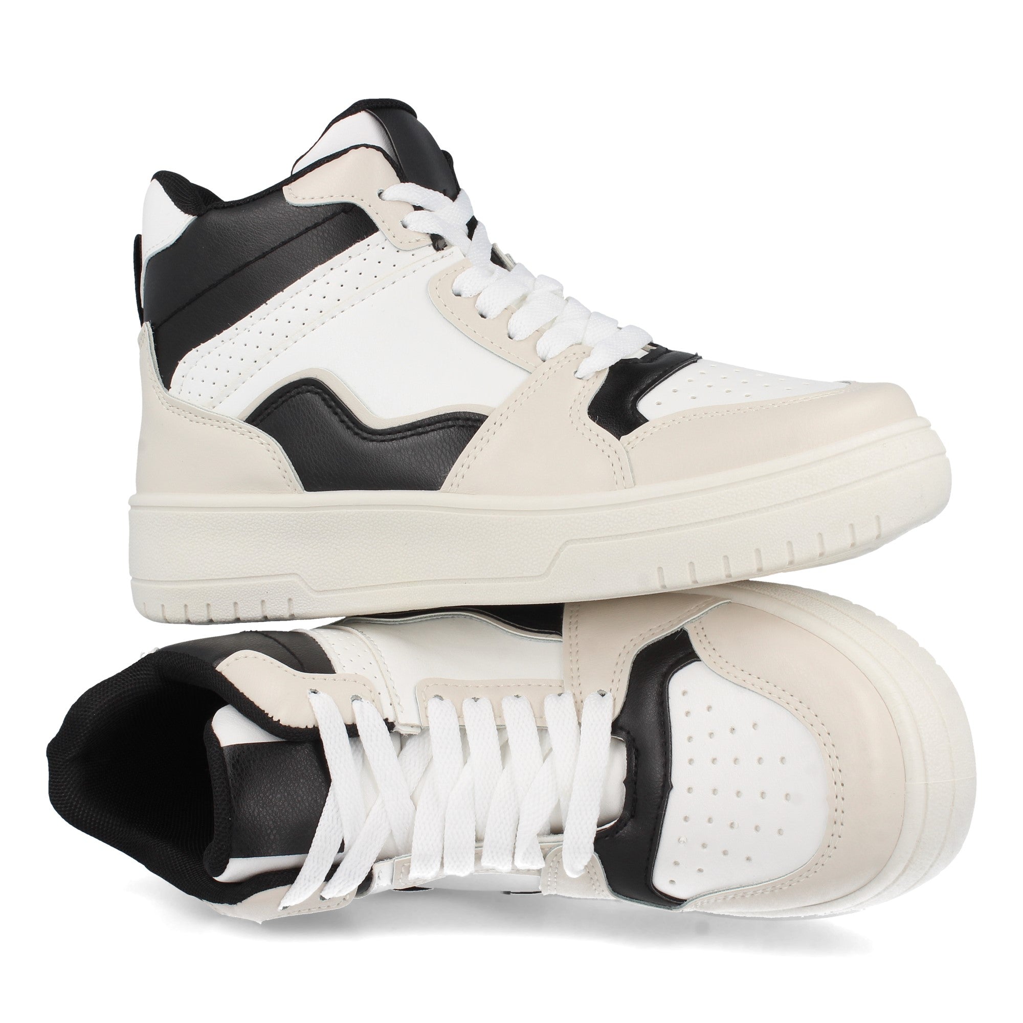 Zapatilla Abotinada  Negra Casual para Mujer