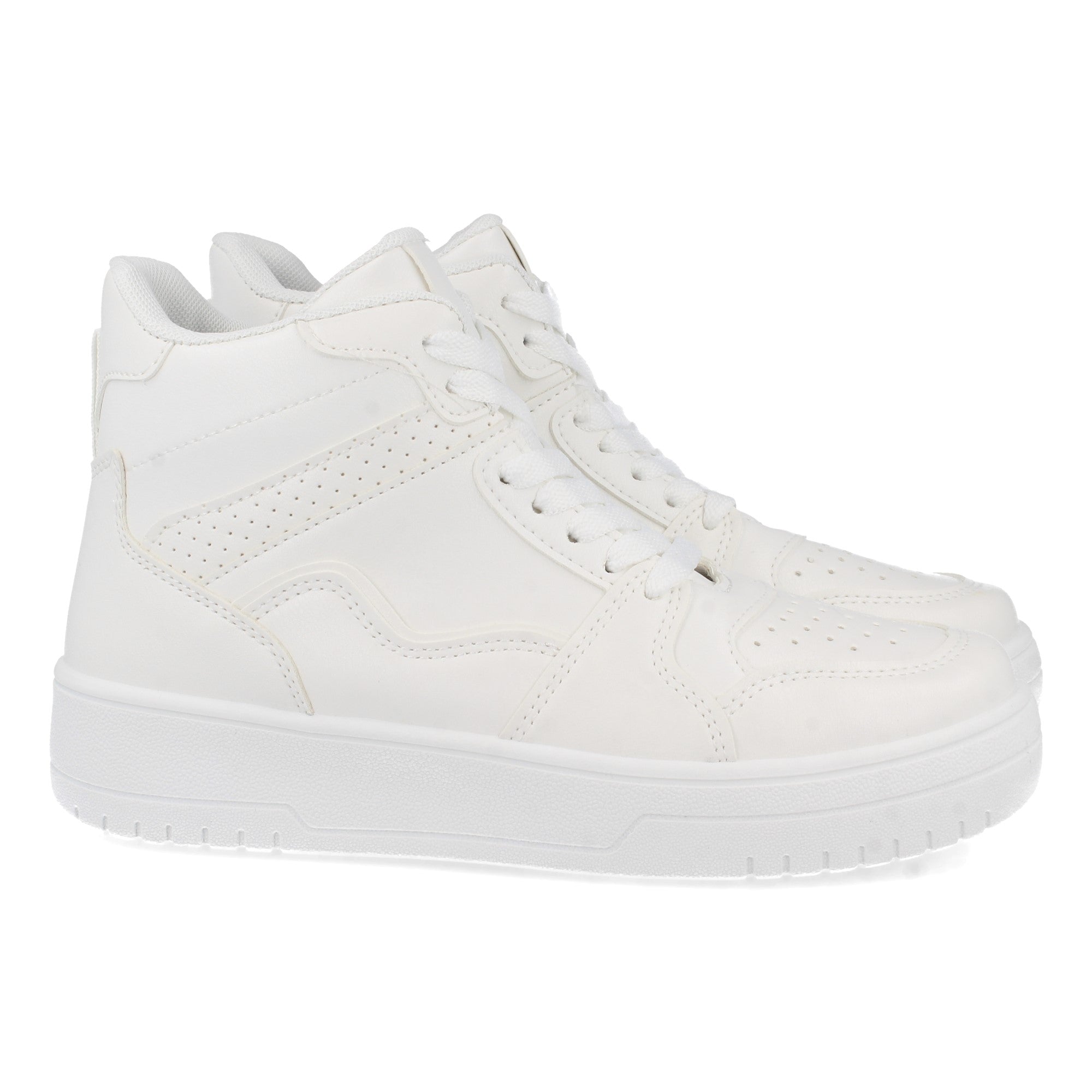 Zapatilla Abotinada Blanca Casual para Mujer