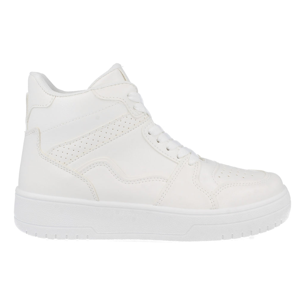 Zapatilla Abotinada Blanca Casual para Mujer