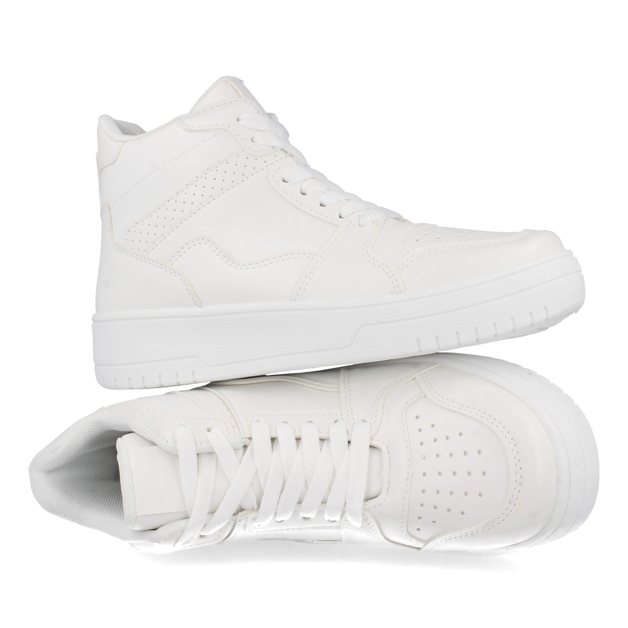 Zapatilla Abotinada Blanca Casual para Mujer