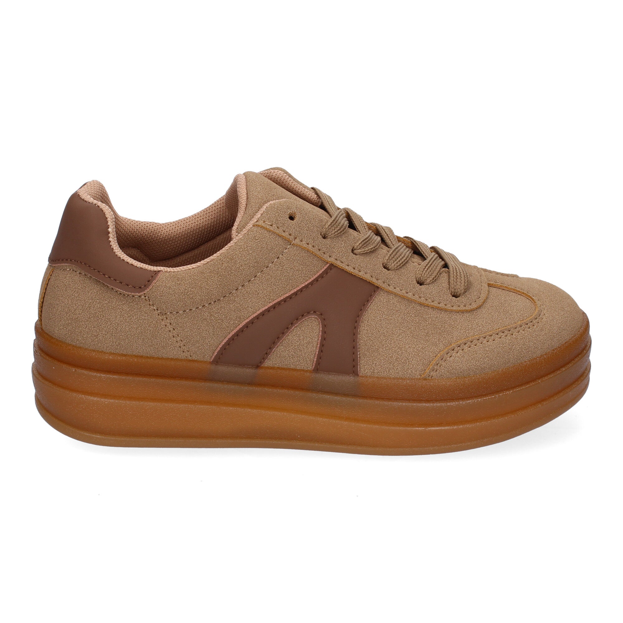 Zapatillas Deportivas Planas Kaki  de Mujer