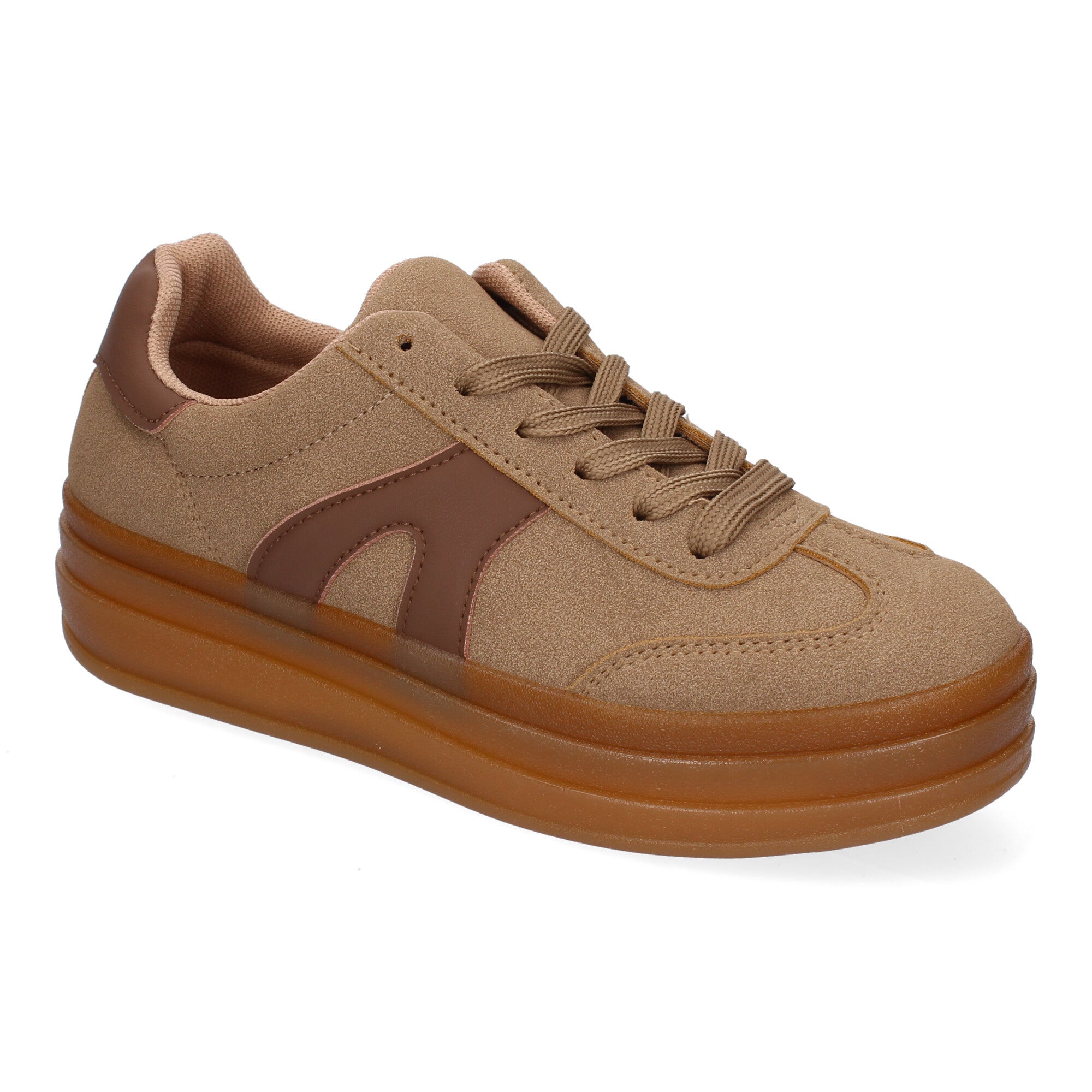 Zapatillas Deportivas Planas Kaki  de Mujer