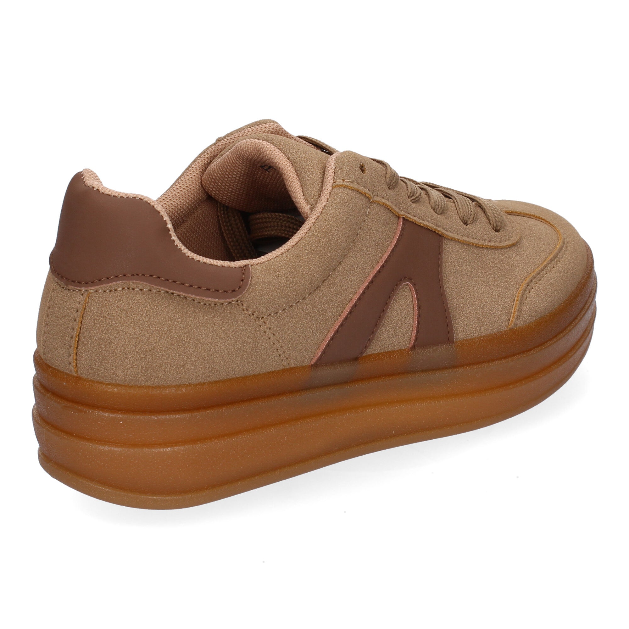 Zapatillas Deportivas Planas Kaki  de Mujer
