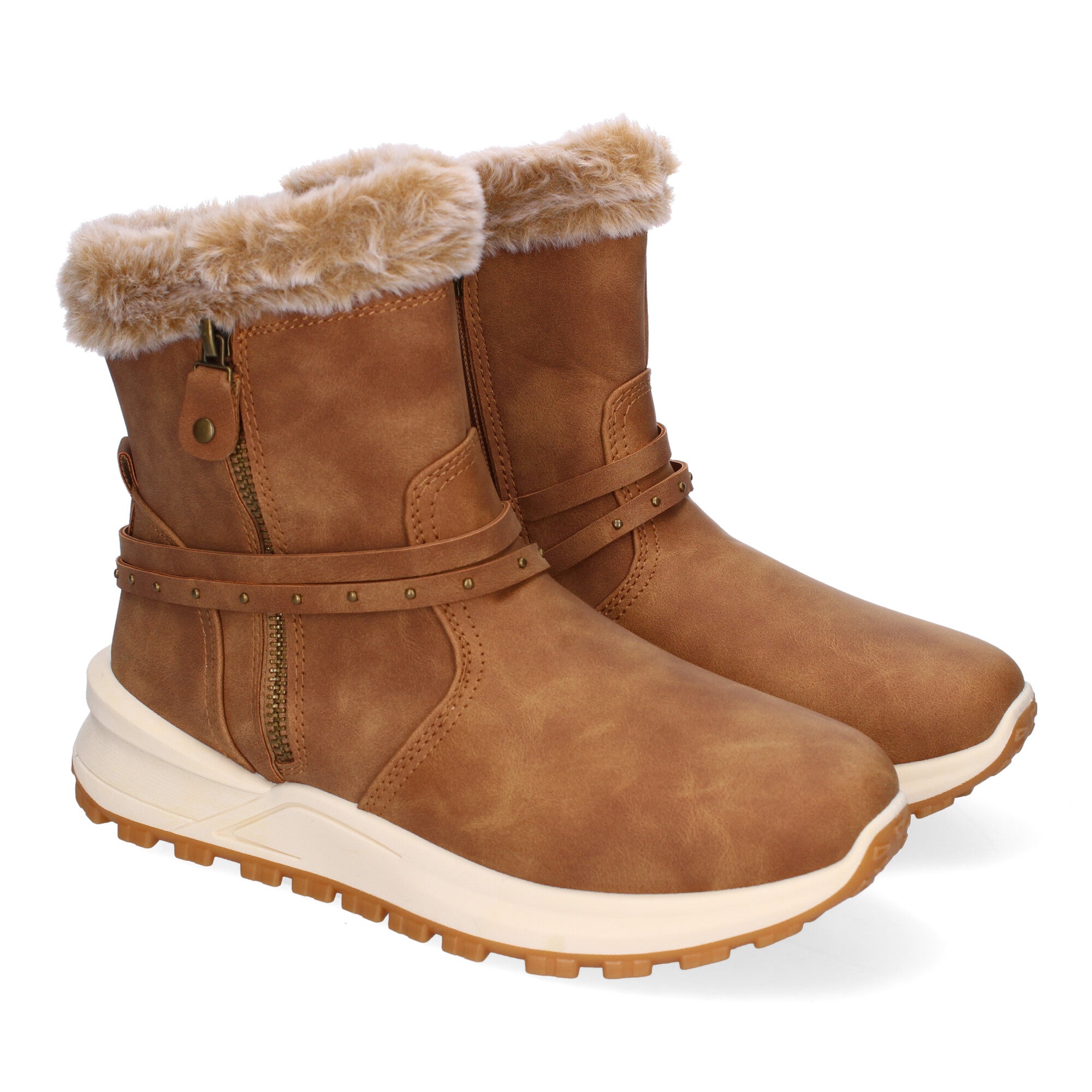 Botines De Invierno planos de Pelo Para Mujer