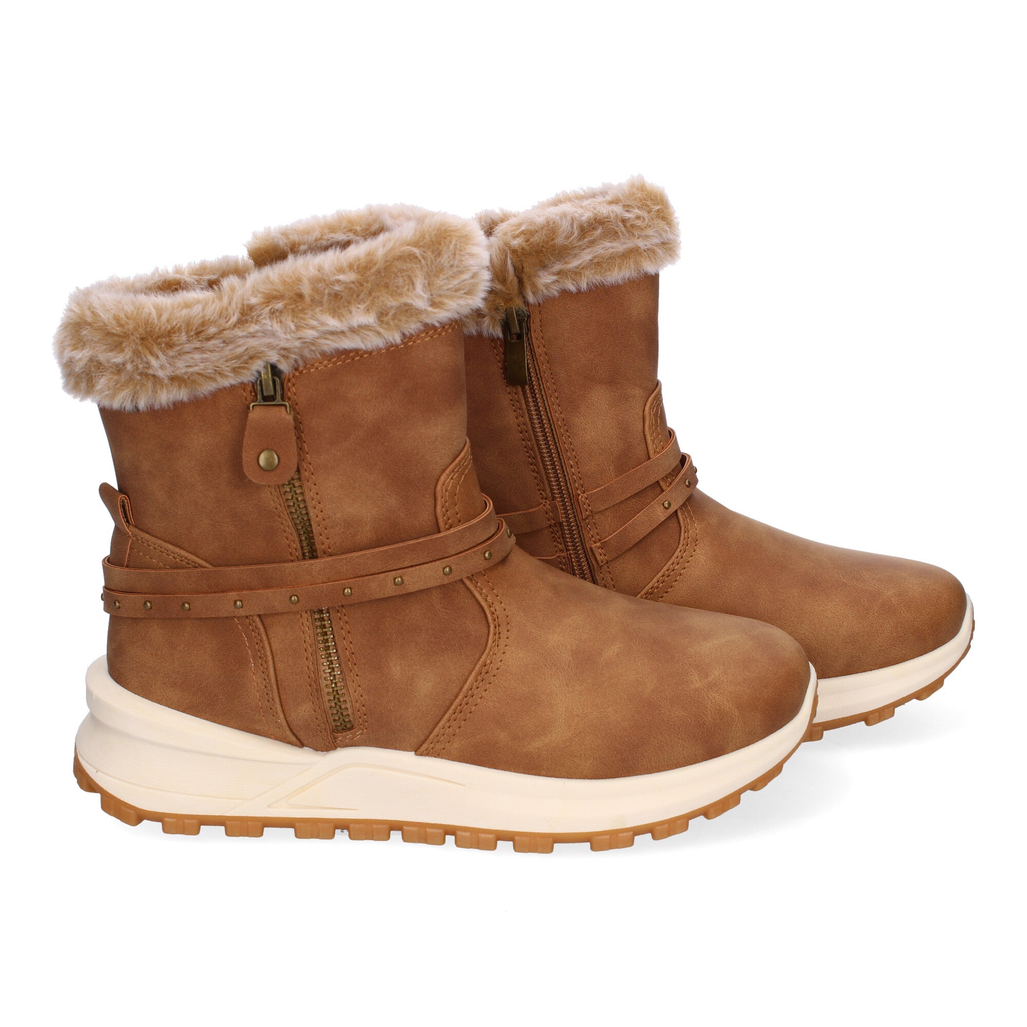 Botines De Invierno planos de Pelo Para Mujer