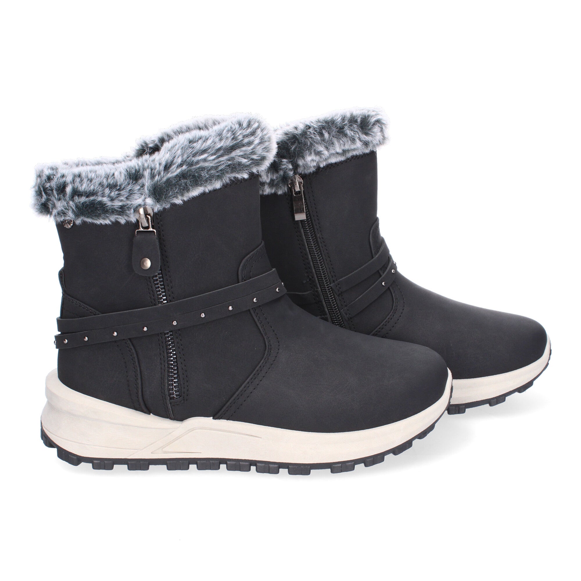 Botines De Invierno planos de Pelo Para Mujer