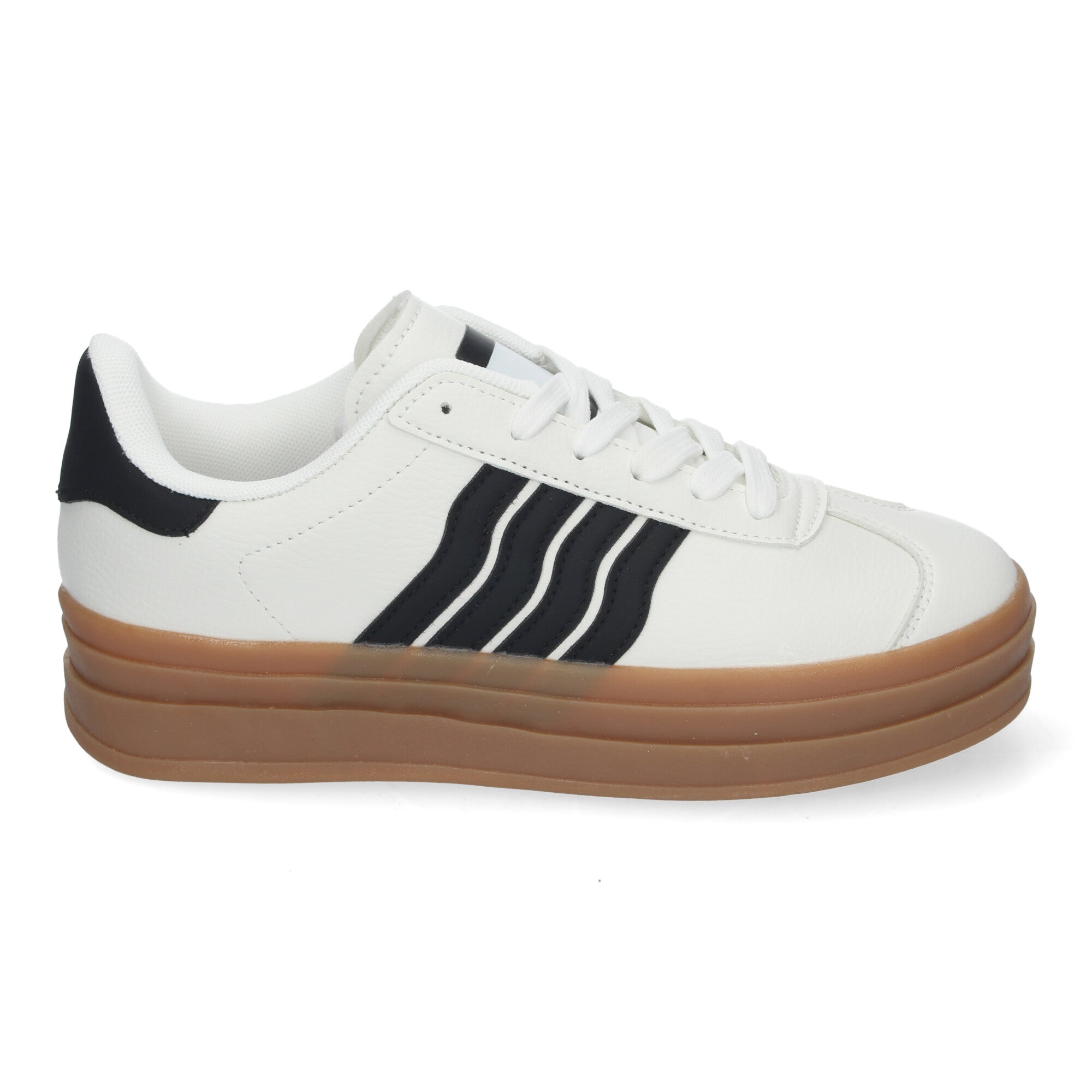Zapatillas Casual Elegante Blancas con Rayas Para Mujer