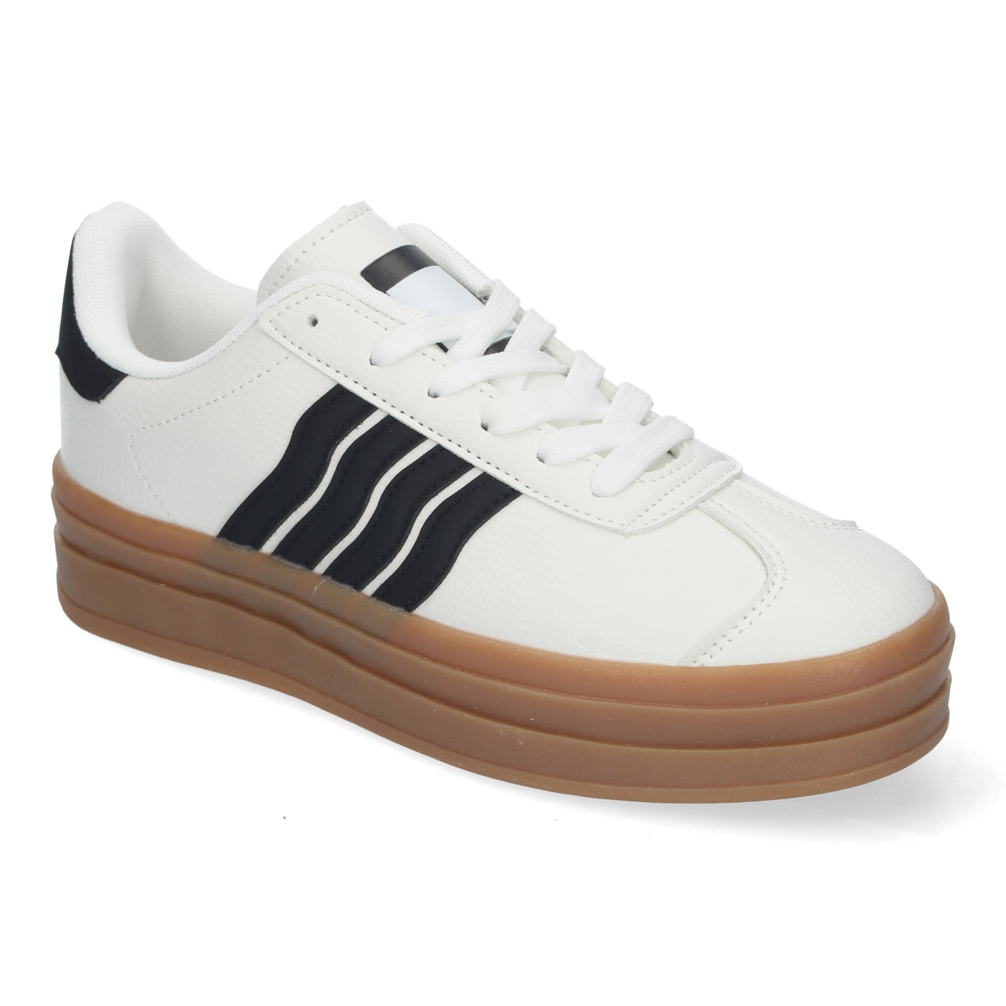 Zapatillas Casual Elegante Blancas con Rayas Para Mujer