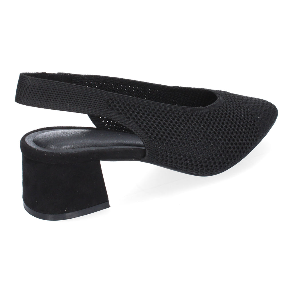 Zapato Negro de Salón con Tacón Para Mujer