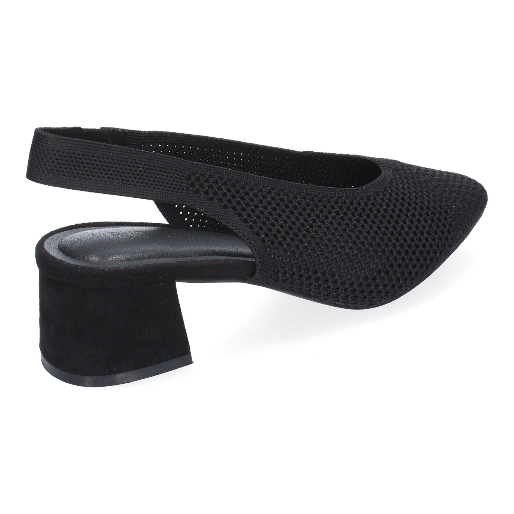 Zapato Negro de Salón con Tacón Para Mujer