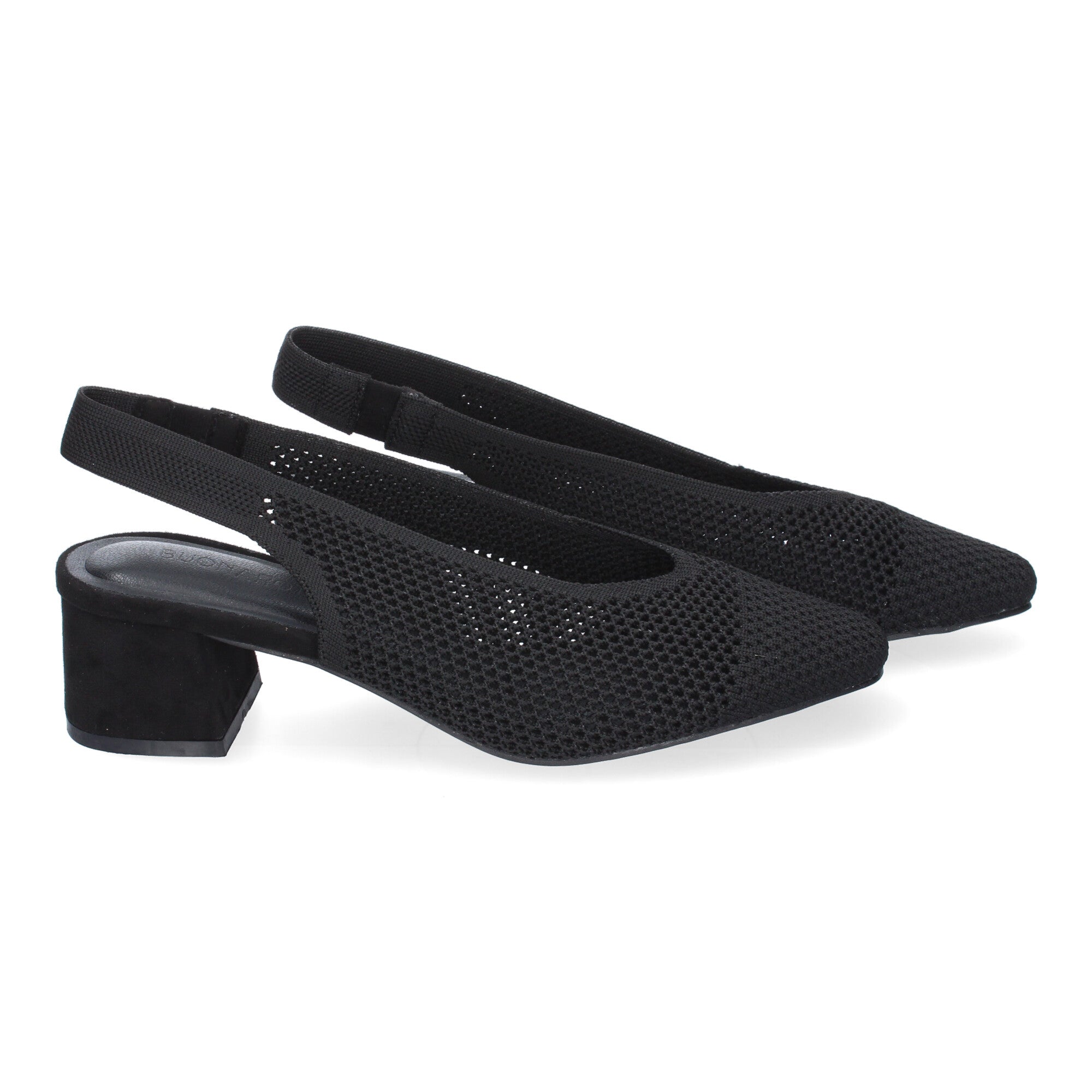 Zapato Negro de Salón con Tacón Para Mujer