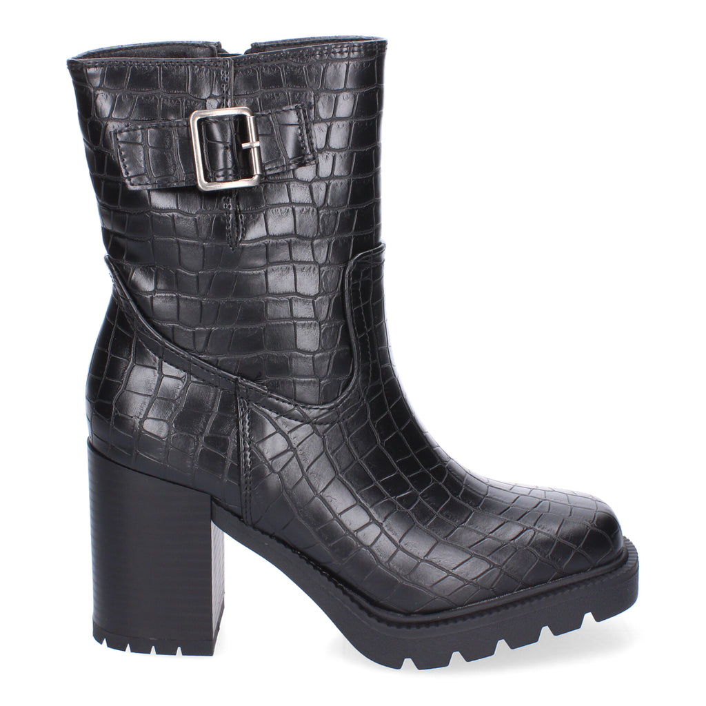 Botas de Tacón para Mujer Comodas con Animal Print y Hebilla
