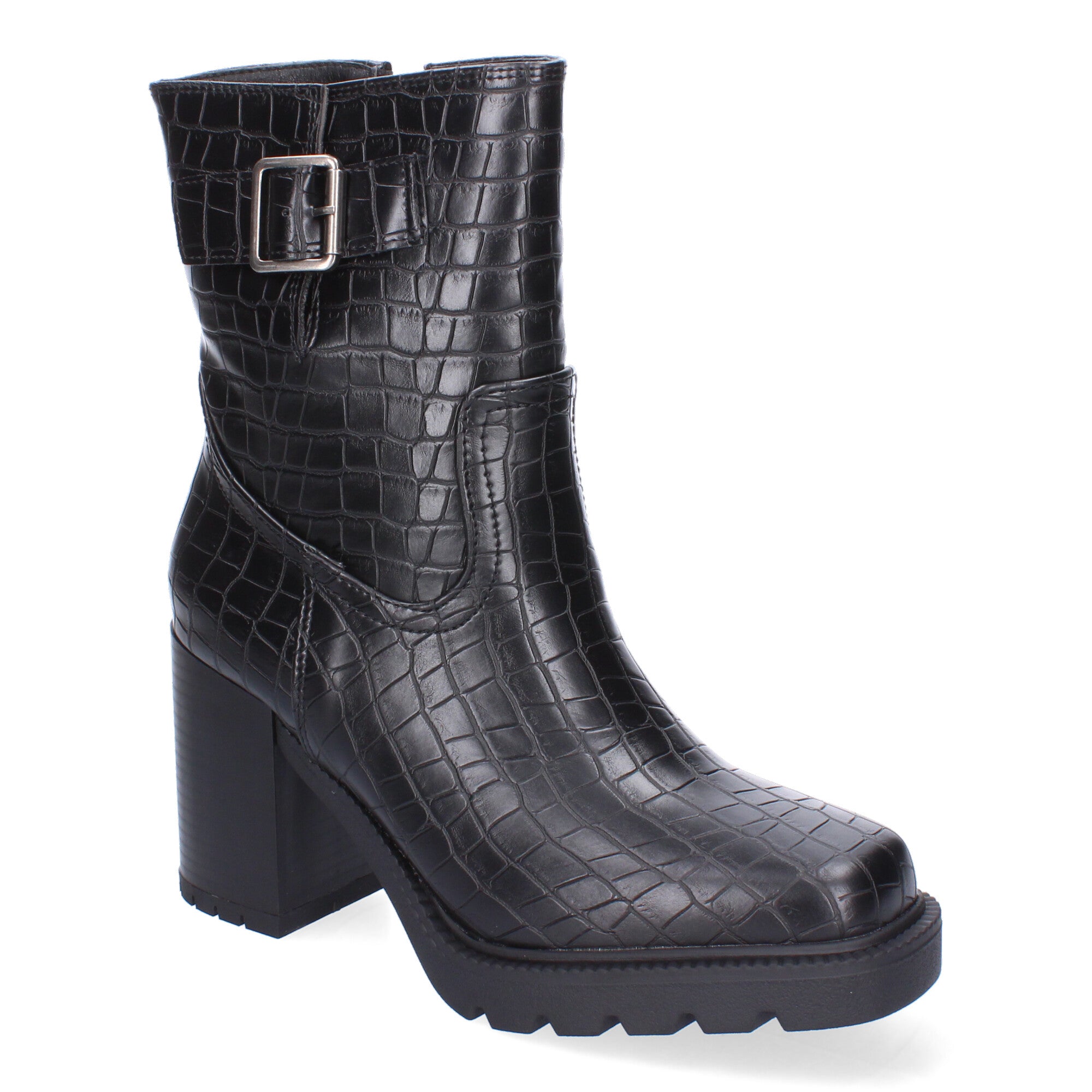 Botas de Tacón para Mujer Comodas con Animal Print y Hebilla
