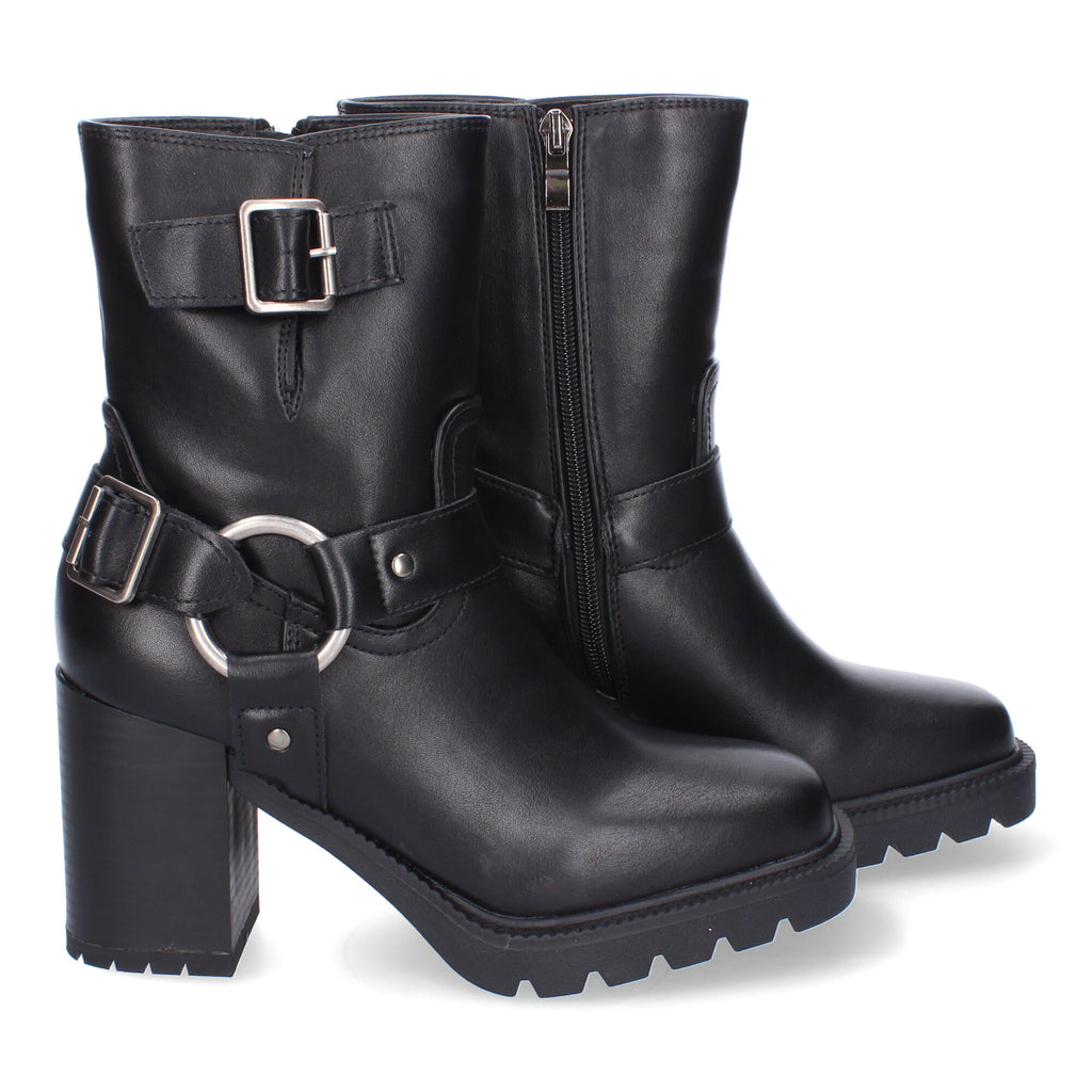 Botas de Tacón para Mujer Comodas con Punta Redonda  y Hebilla