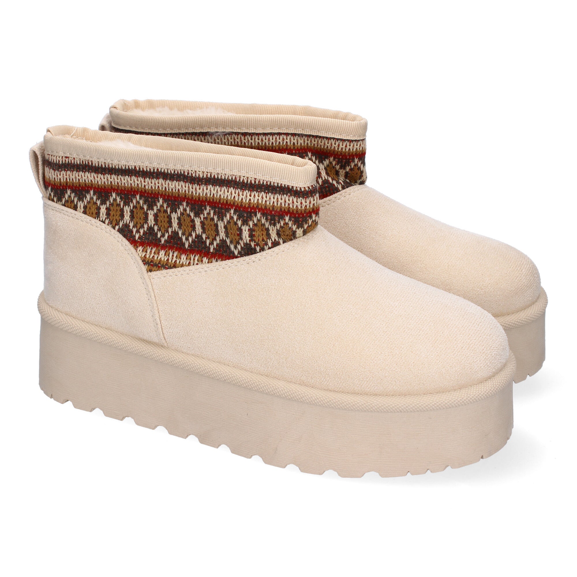 Botin Plano  Australiano De Pelo y De Plataforma Para Mujer