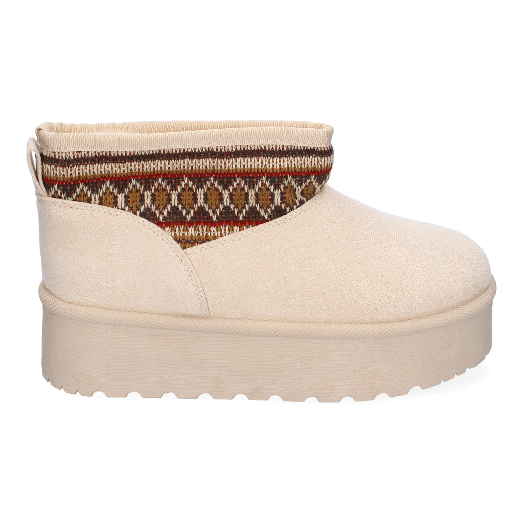 Botin Plano  Australiano De Pelo y De Plataforma Para Mujer