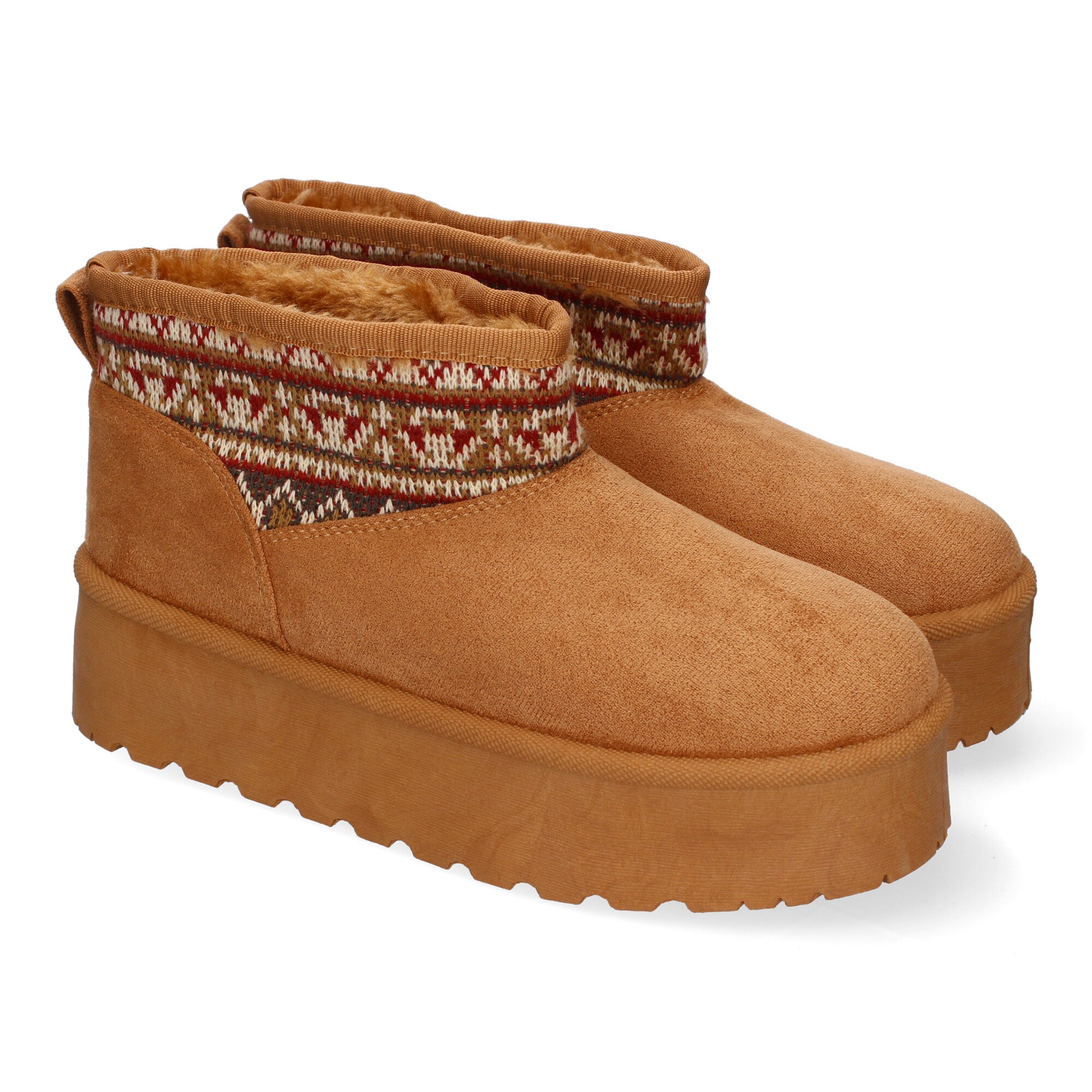 Botin Plano  Australiano De Pelo y De Plataforma Para Mujer
