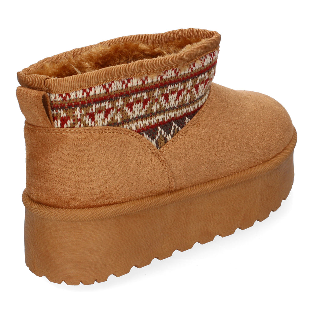 Botin Plano  Australiano De Pelo y De Plataforma Para Mujer