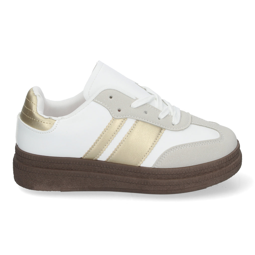 Zapatillas Deportivas Doradas Elegantes para Mujer