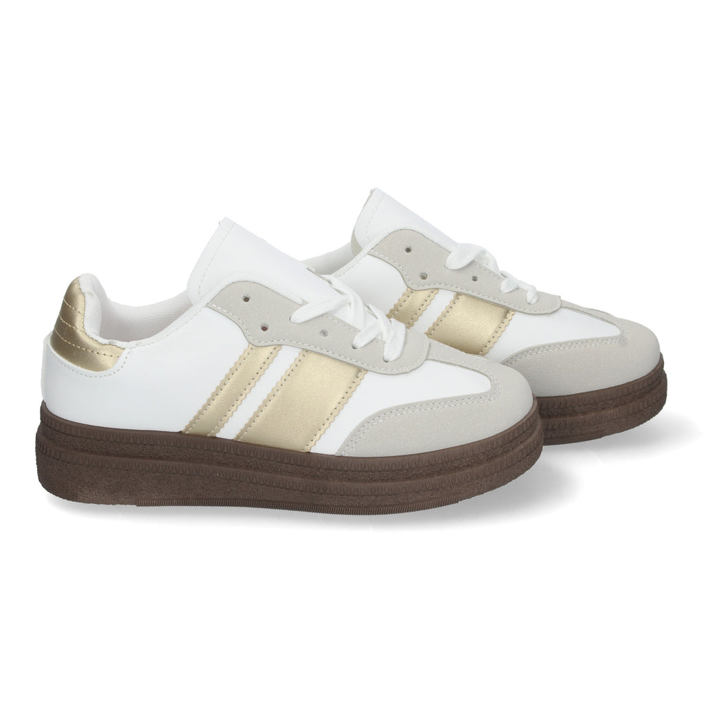 Zapatillas Deportivas Doradas Elegantes para Mujer