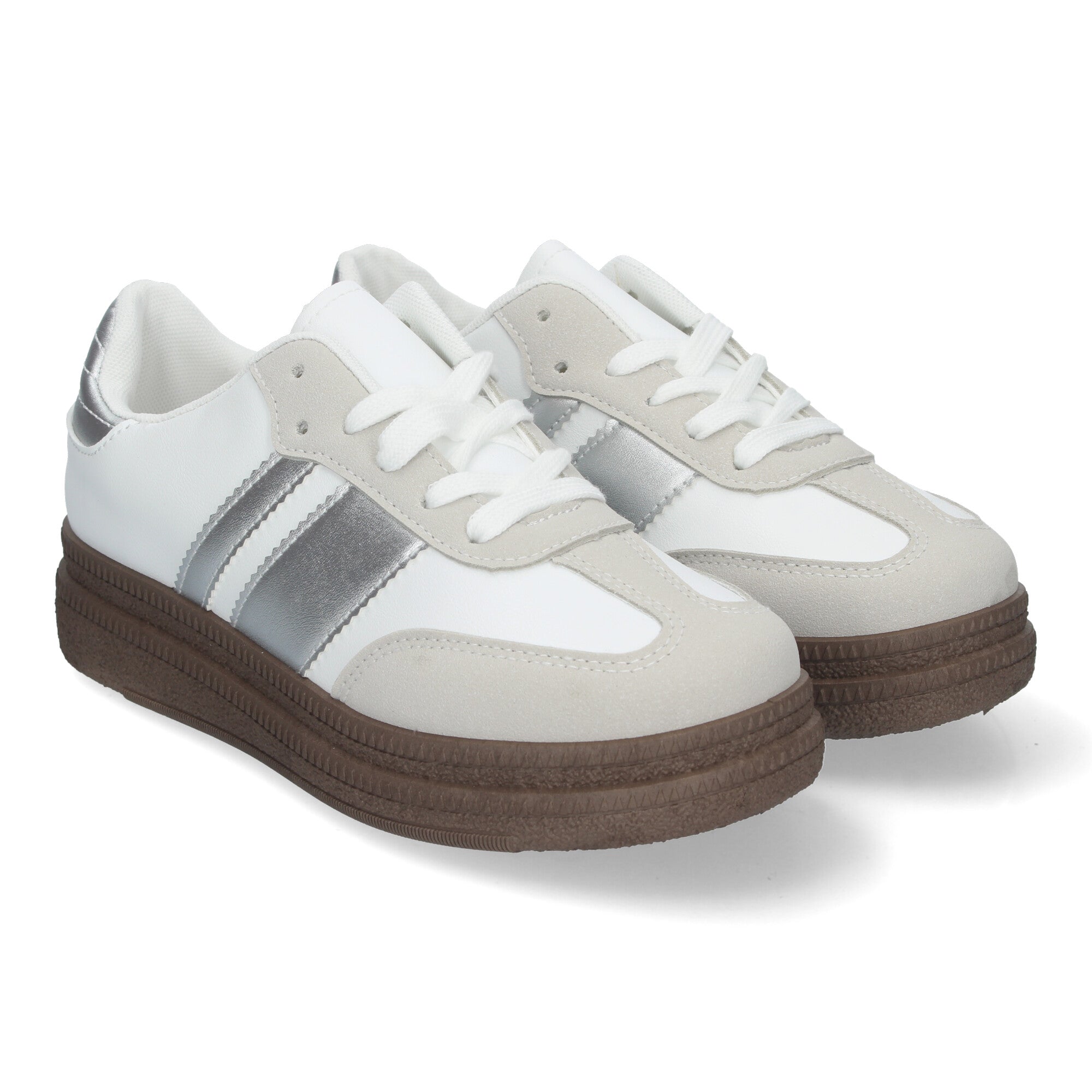 Zapatillas Deportivas Plateadas Elegantes para Mujer