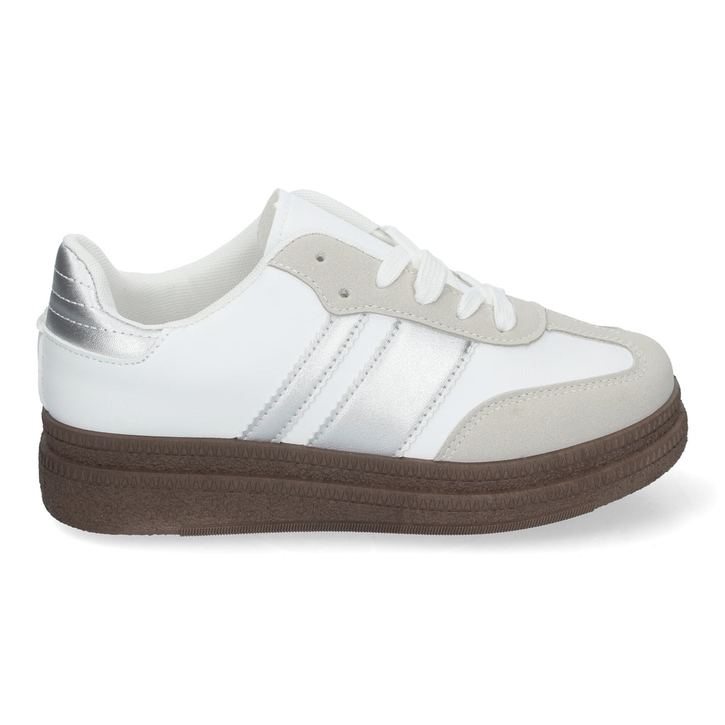 Zapatillas Deportivas Plateadas Elegantes para Mujer