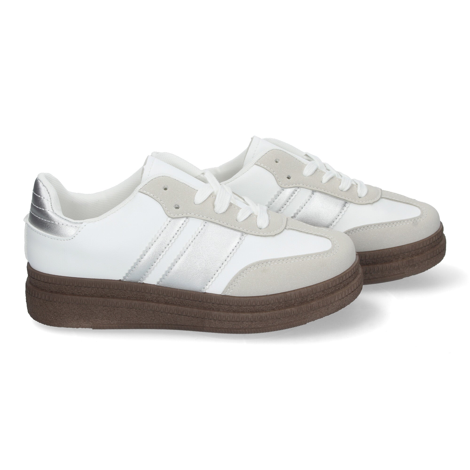 Zapatillas Deportivas Plateadas Elegantes para Mujer