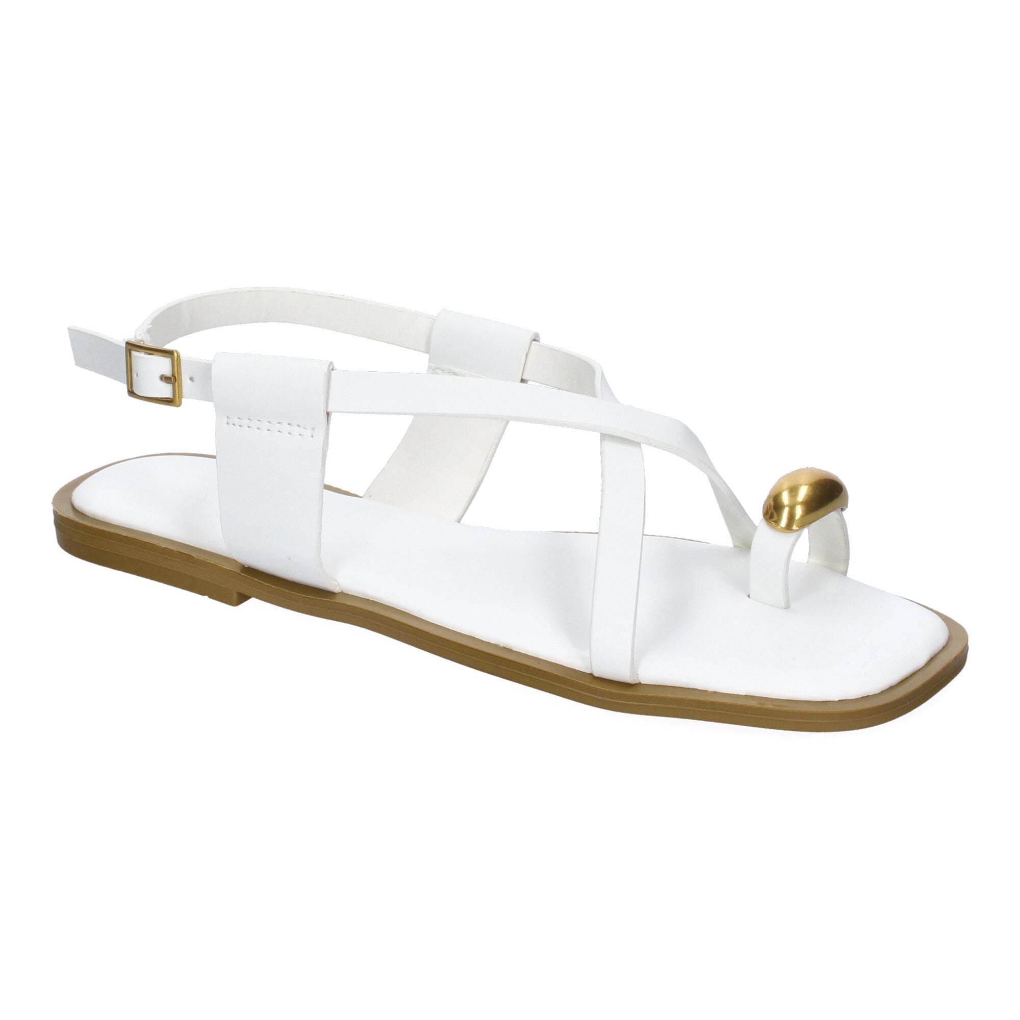 Sandalias Planas de Mujer, Cómodas y Elegantes con Hebilla Ajustable
