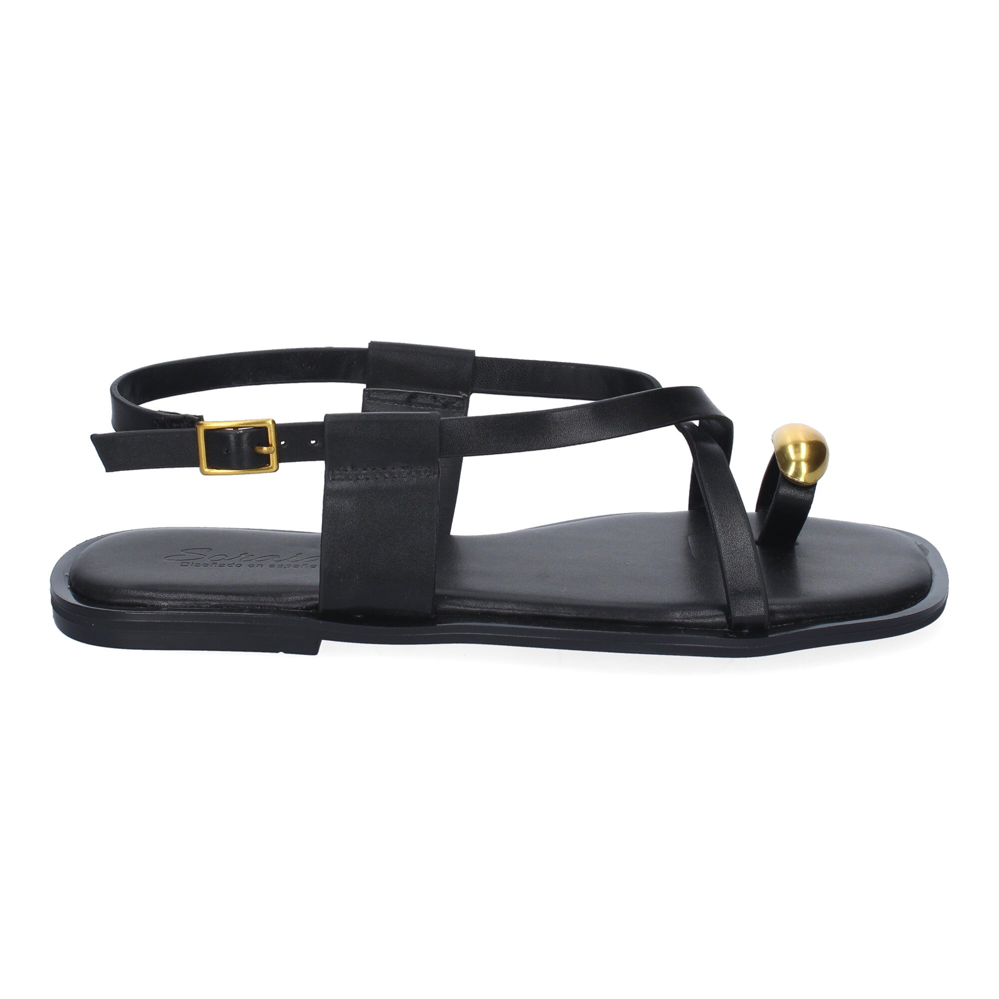Sandalias Planas de Mujer, Cómodas y Elegantes con Cierre de Hebilla Ajustable