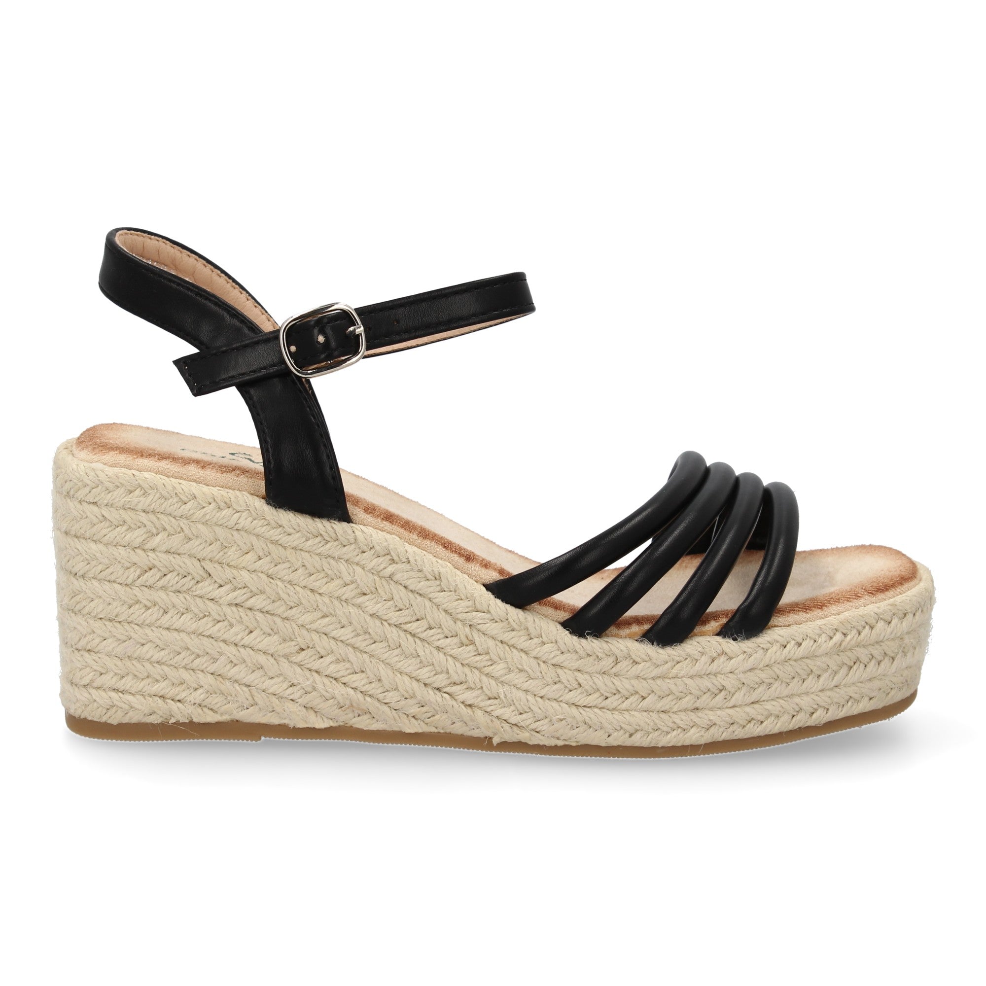 Sandalias de Cuña para Mujer, Cómodas y Elegantes con Pala Trenzada y Cierre de Hebilla