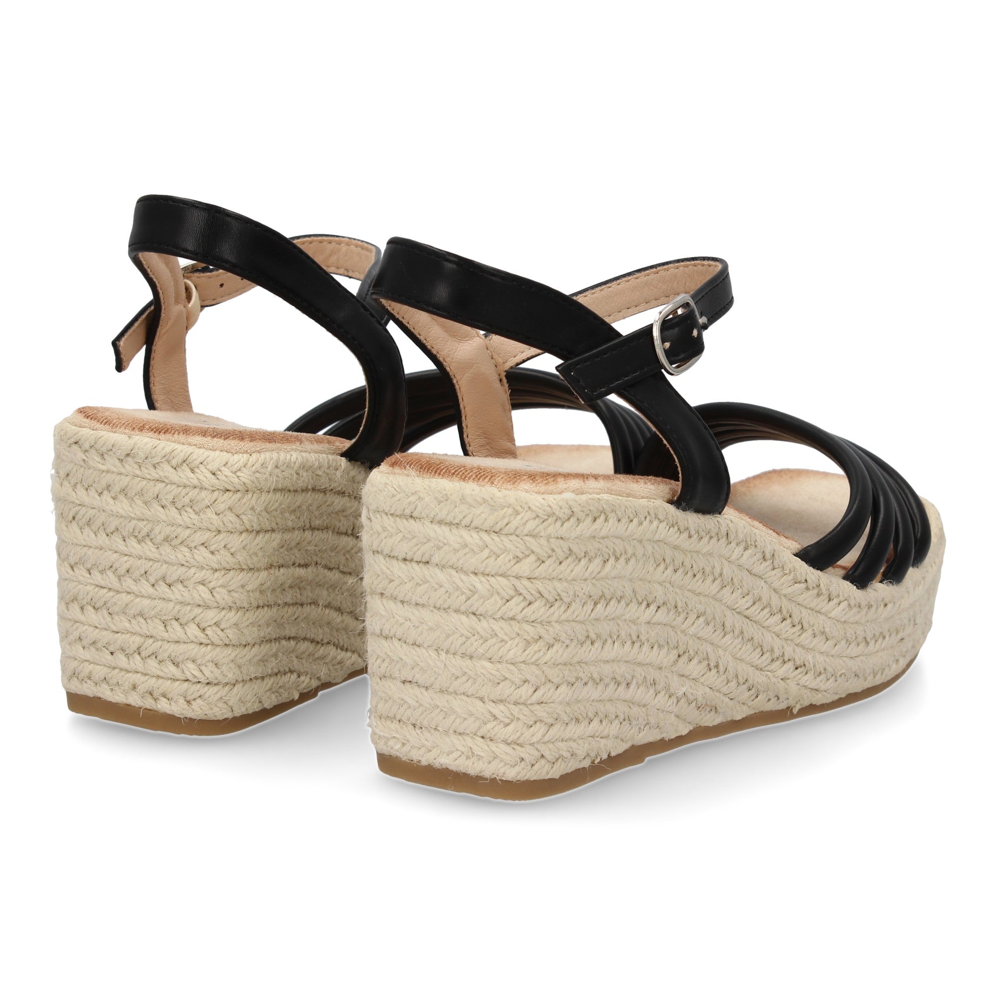 Sandalias de Cuña para Mujer, Cómodas y Elegantes con Pala Trenzada y Cierre de Hebilla