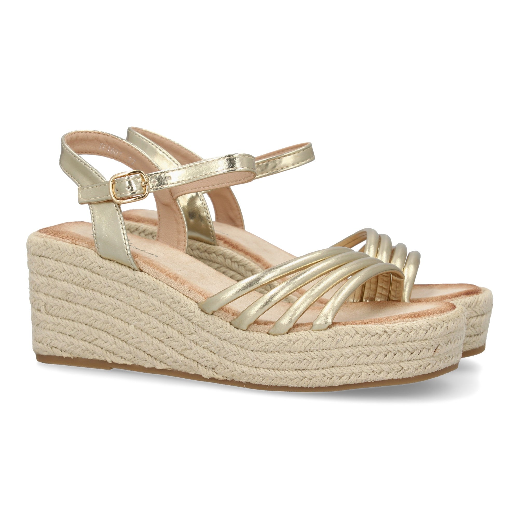 Sandalias de Cuña para Mujer, Cómodas y Elegantes con Diseño Moderno Trenzado en la Pala y Cierre de Hebilla