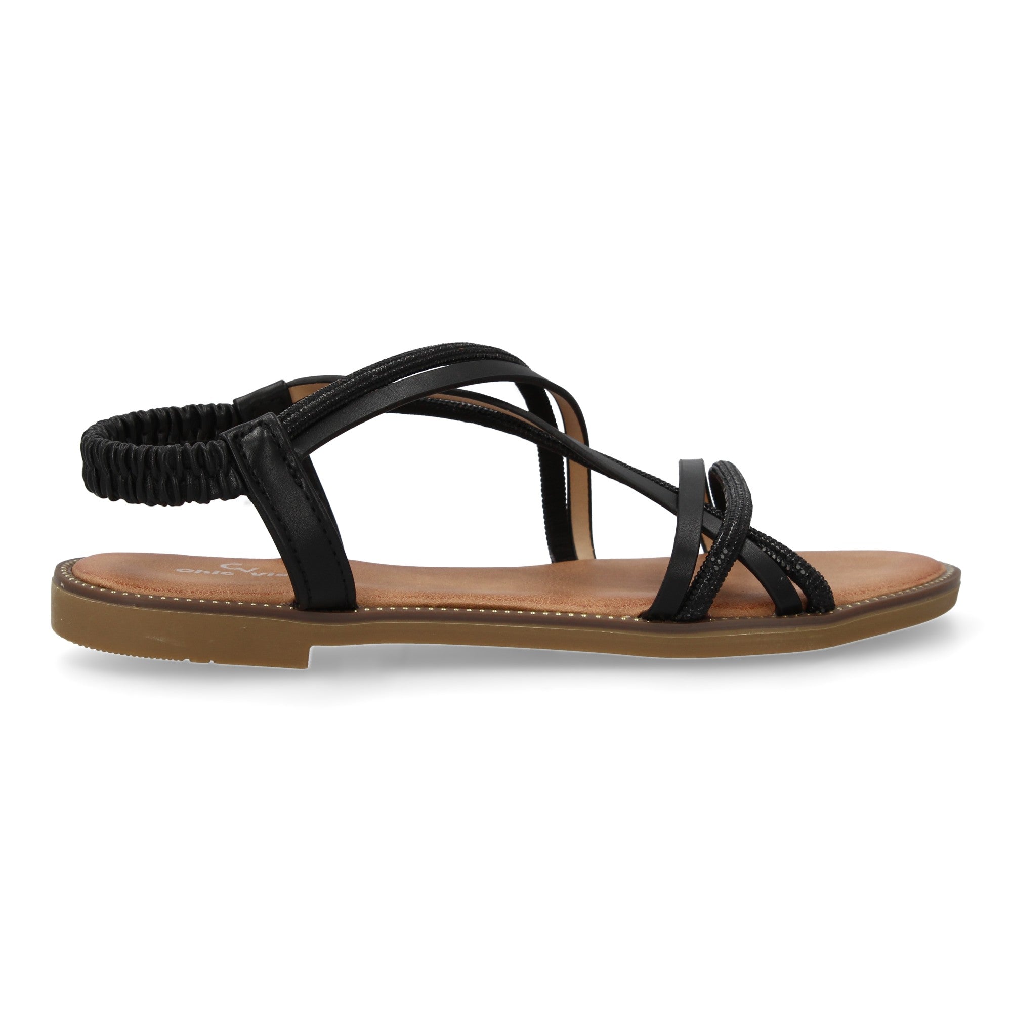 Sandalias Planas para Mujer, Cómodas y Elegantes con Diseño Trenzado y Detalles Brillantes