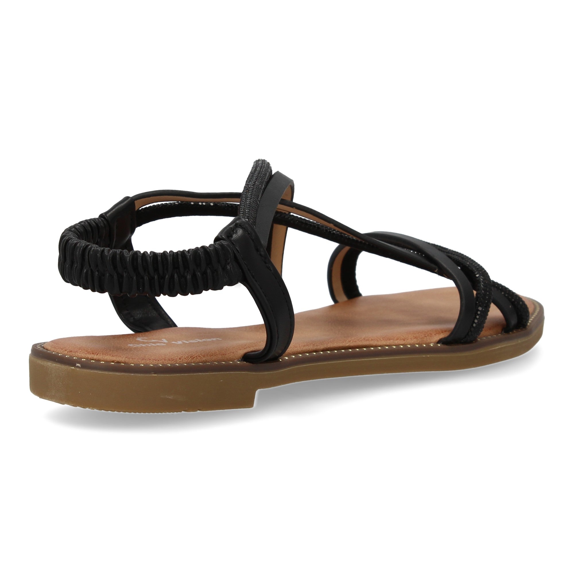 Sandalias Planas para Mujer, Cómodas y Elegantes con Diseño Trenzado y Detalles Brillantes