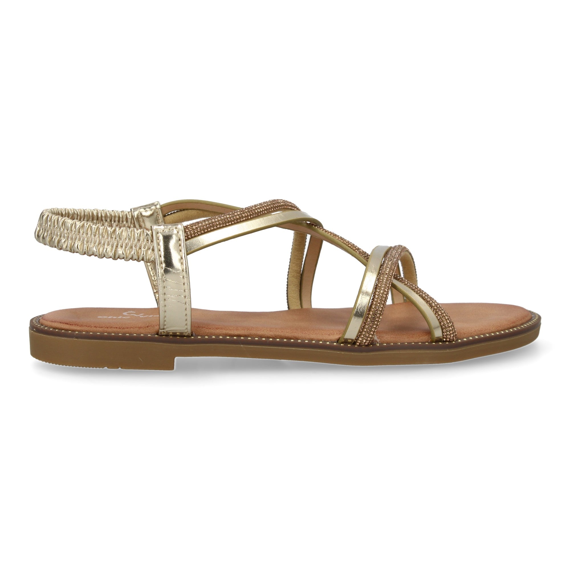 Sandalias Planas para Mujer, Cómodas y Elegantes con Diseño Moderno Trenzado y Detalles Brillantes