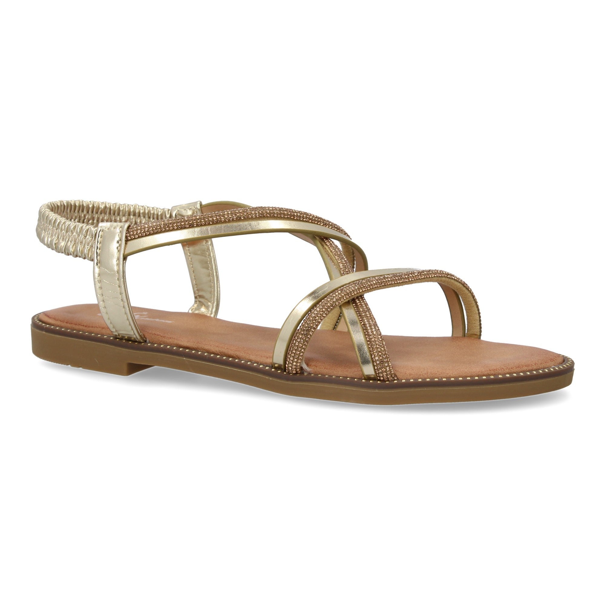 Sandalias Planas para Mujer, Cómodas y Elegantes con Diseño Moderno Trenzado y Detalles Brillantes