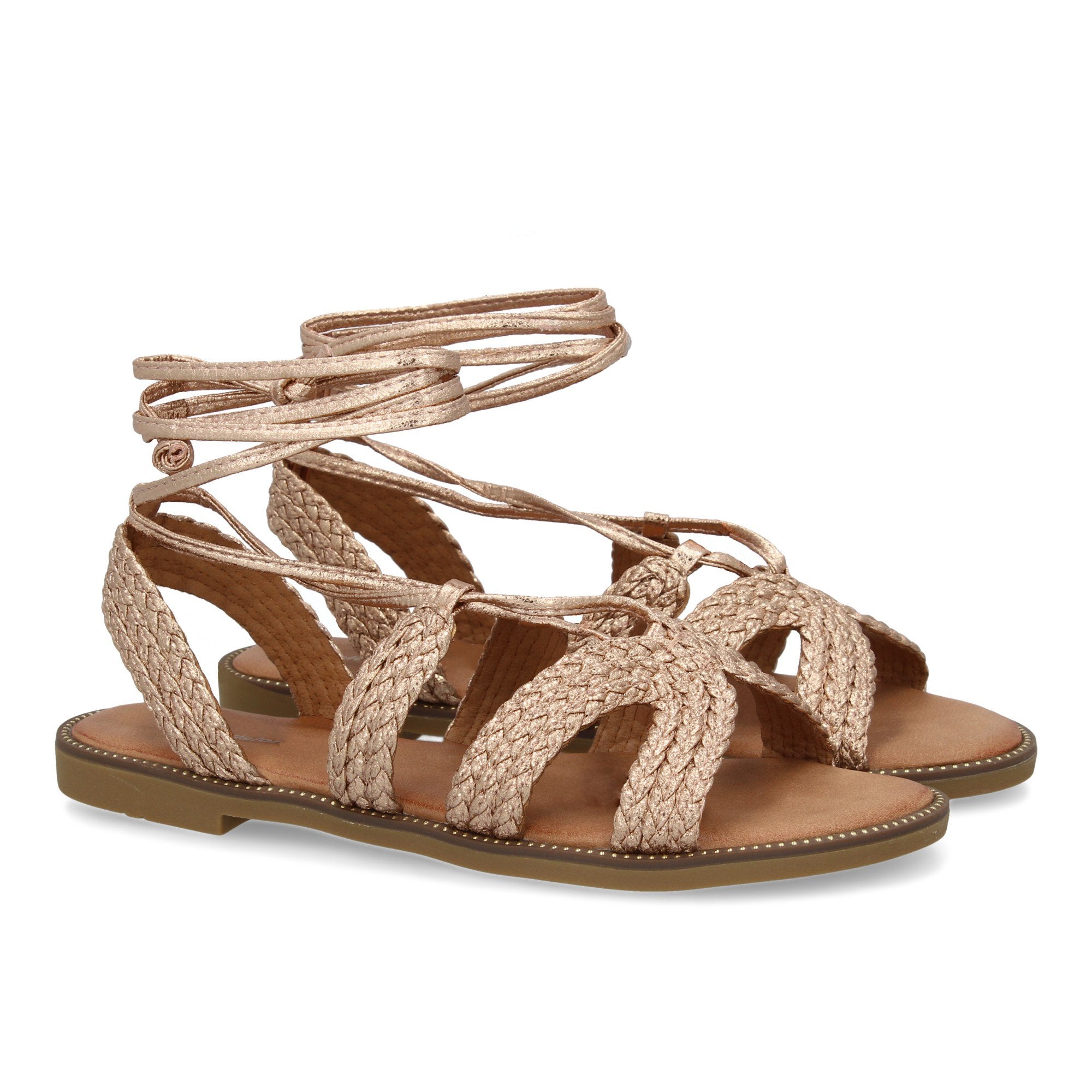 Sandalias Planas para Mujer, Cómodas y Elegantes con Diseño Moderno y Cordones al Tobillo