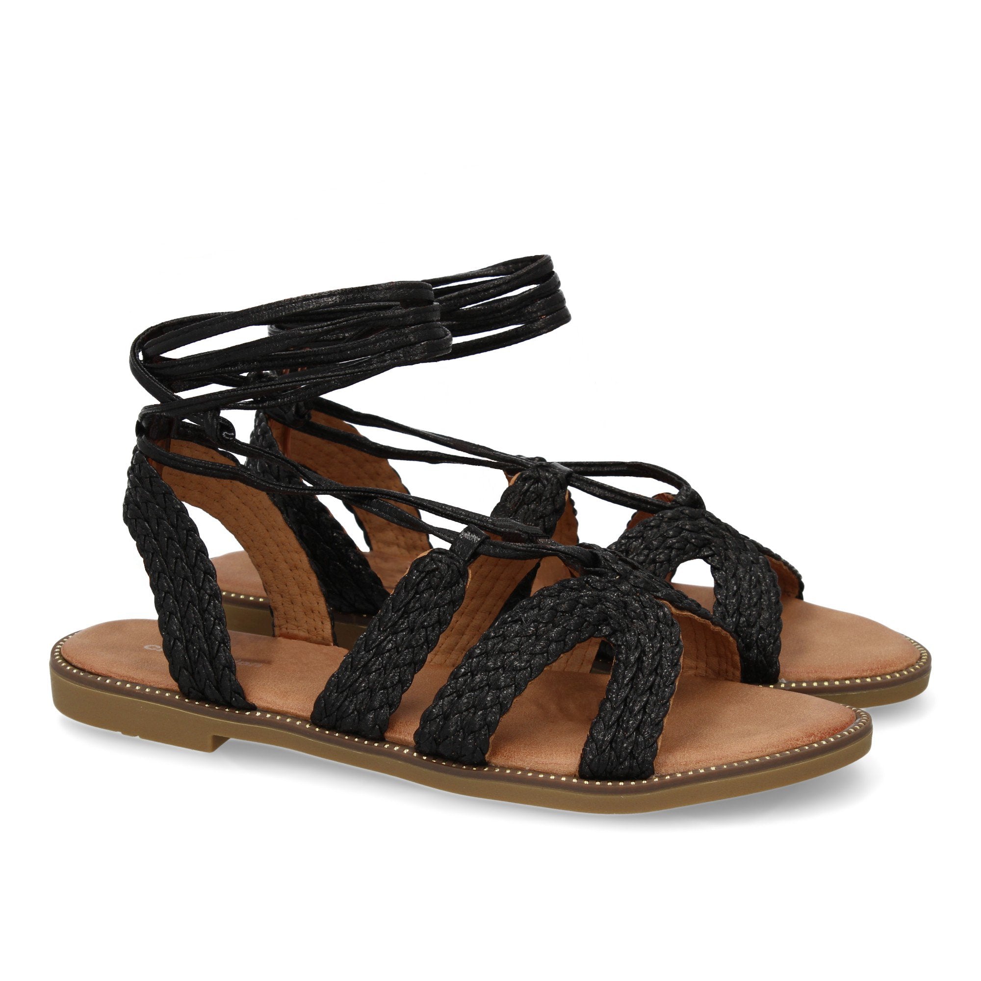 Sandalias Planas para Mujer, Cómodas y Elegantes con Diseño Moderno y Cordones al Tobillo